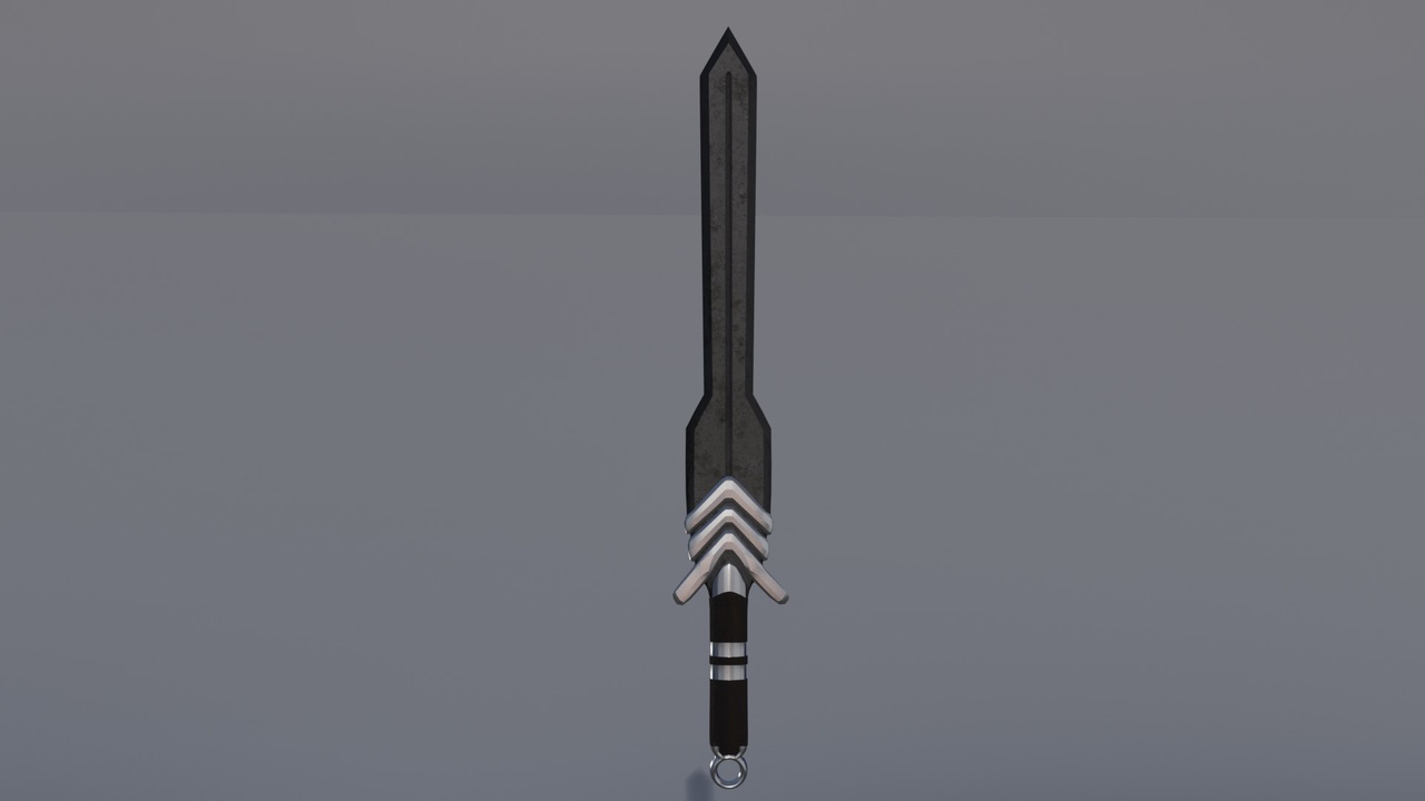 Media 1 for listing Stylized Dual Blade Sword | Game-Ready Fantasy Weapon | PBR Mid Poly Asset