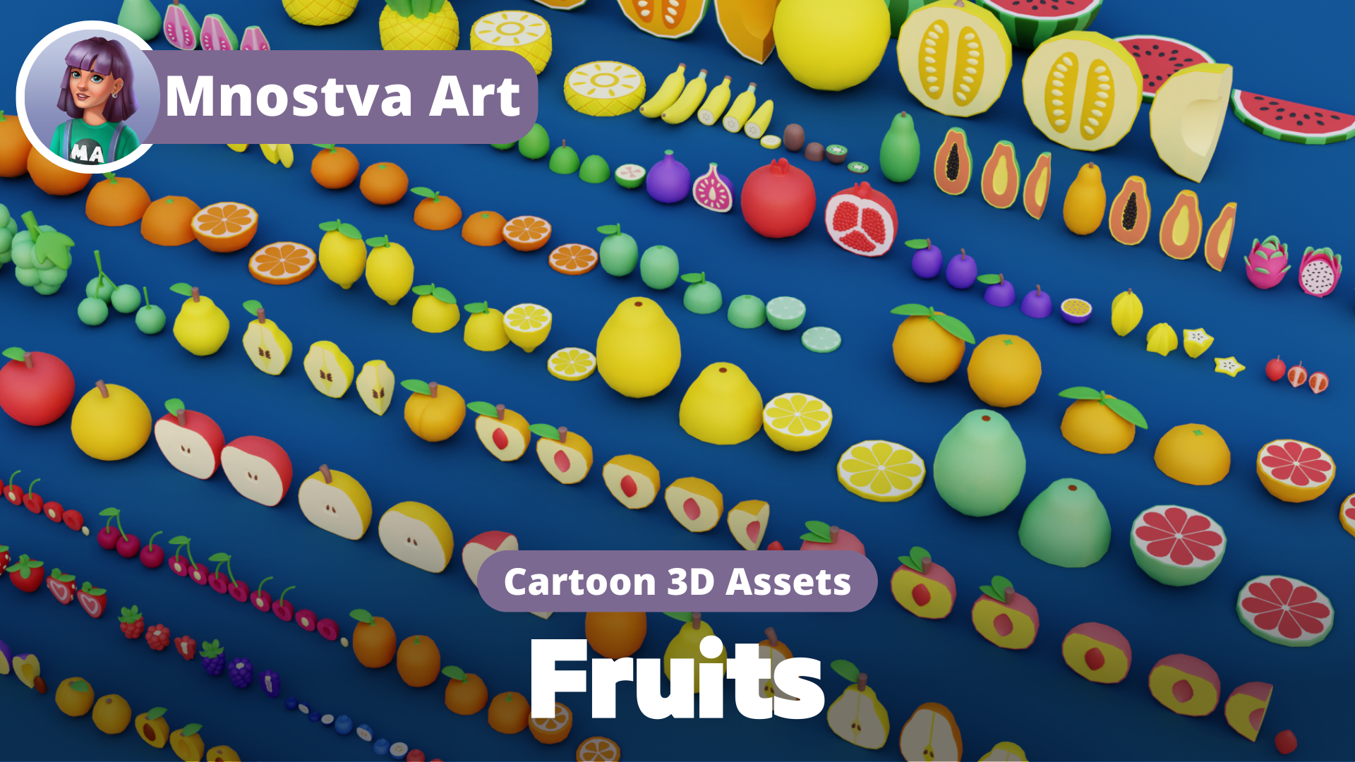 Cartoon Fruit Garden – Cozy Stylized 3D Asset Pack | Fab