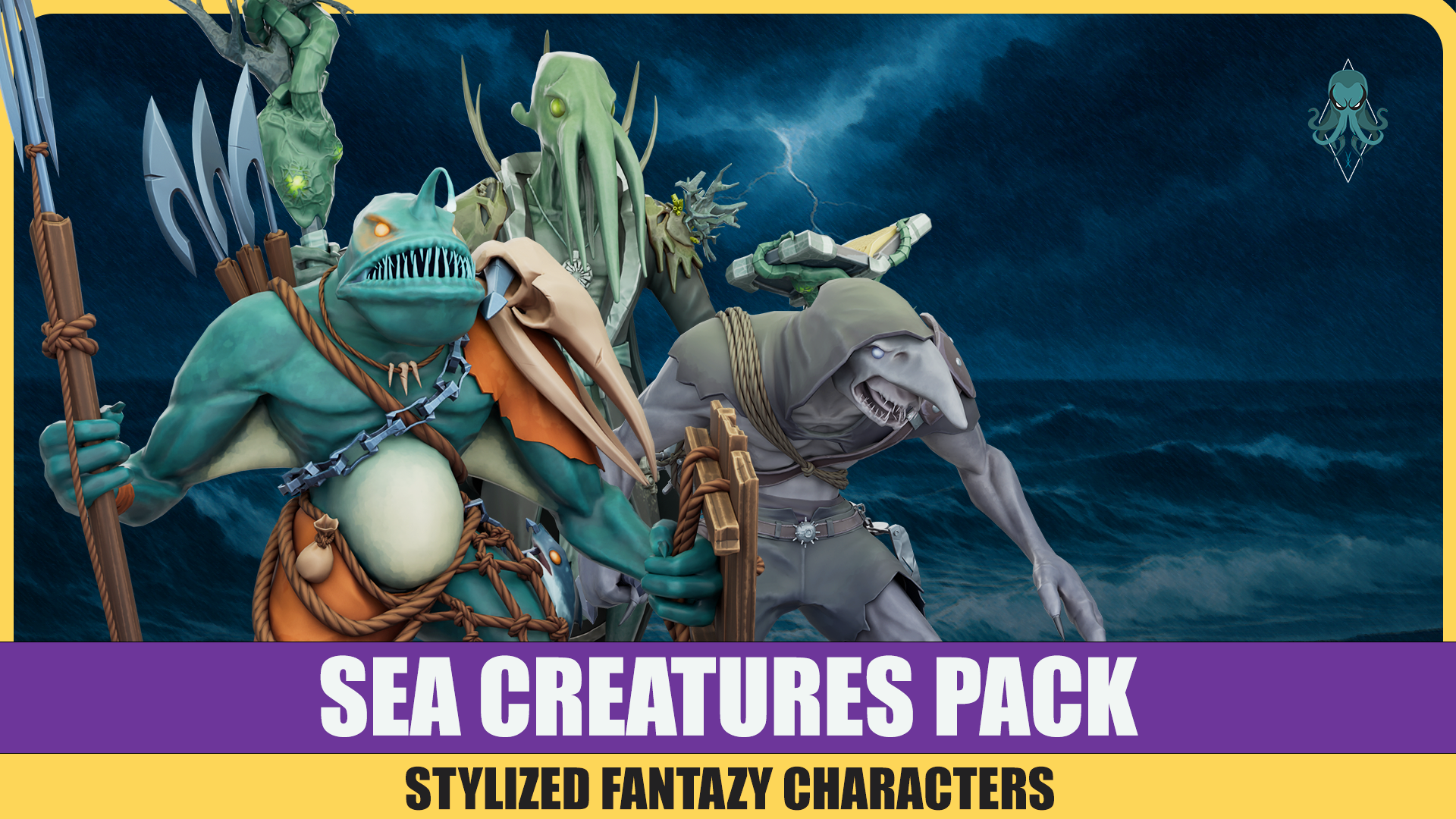 Stylized Modular Sea Creatures Pack | Fab