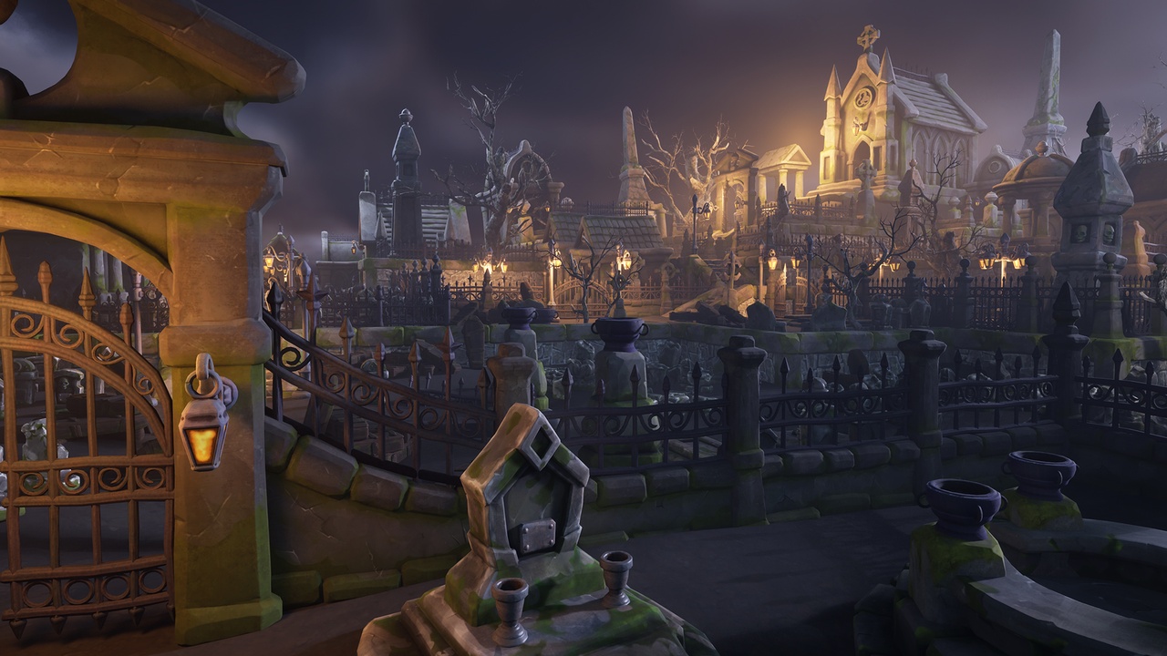 Media 1 for listing Stylized graveyard