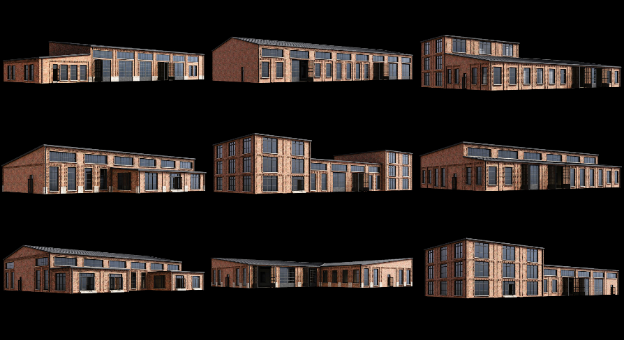 Generic Factory Modern Brick Buildings | Fab
