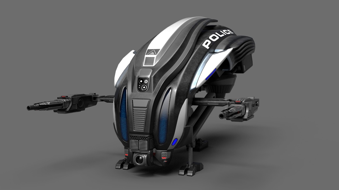 Sci-Fi Drone 02 (Police) 제품 등록을 위한 미디어 1개