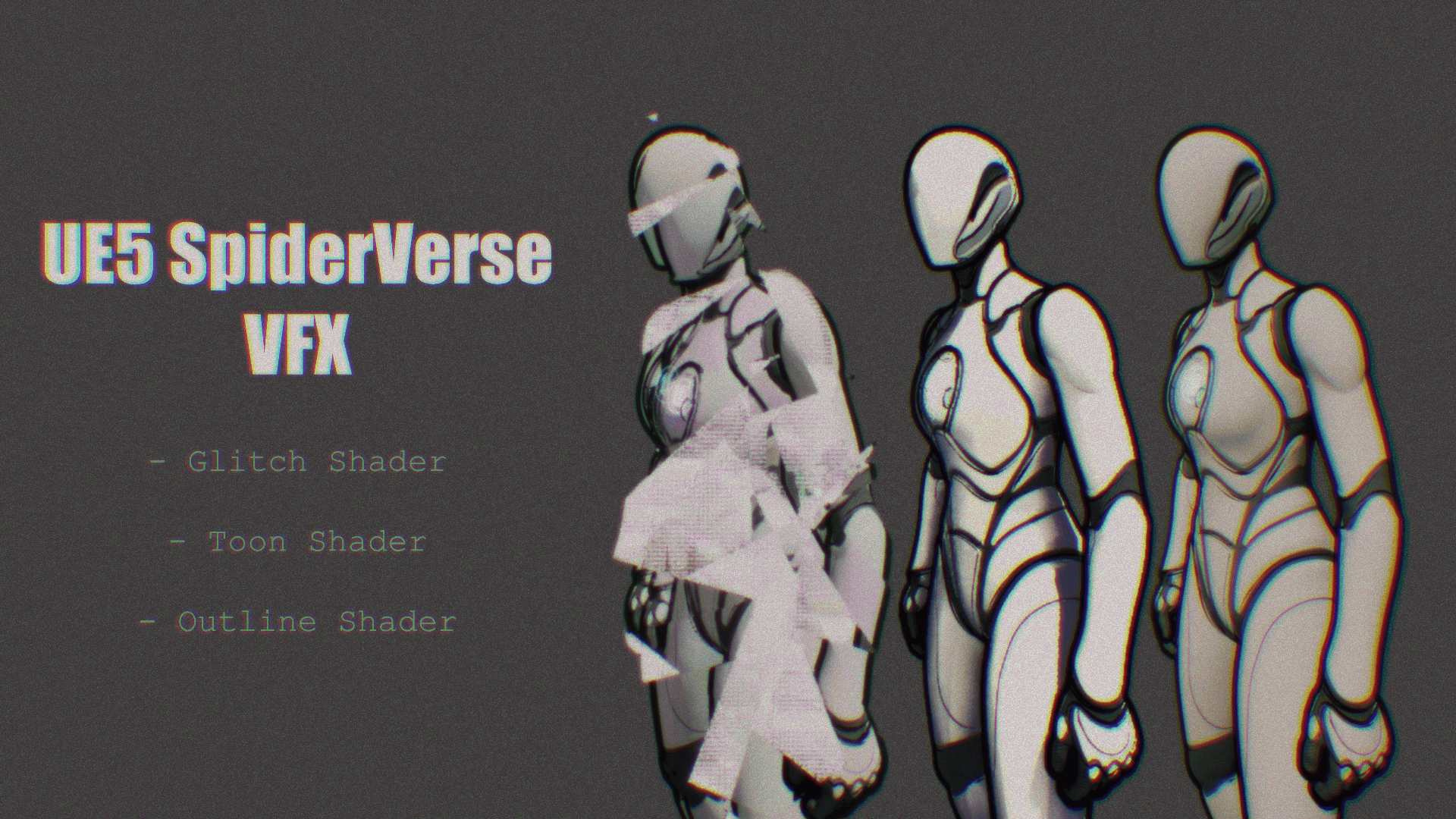 JA - SpiderVerse VFX - Glitch, Outline & Toon Shaders | Fab