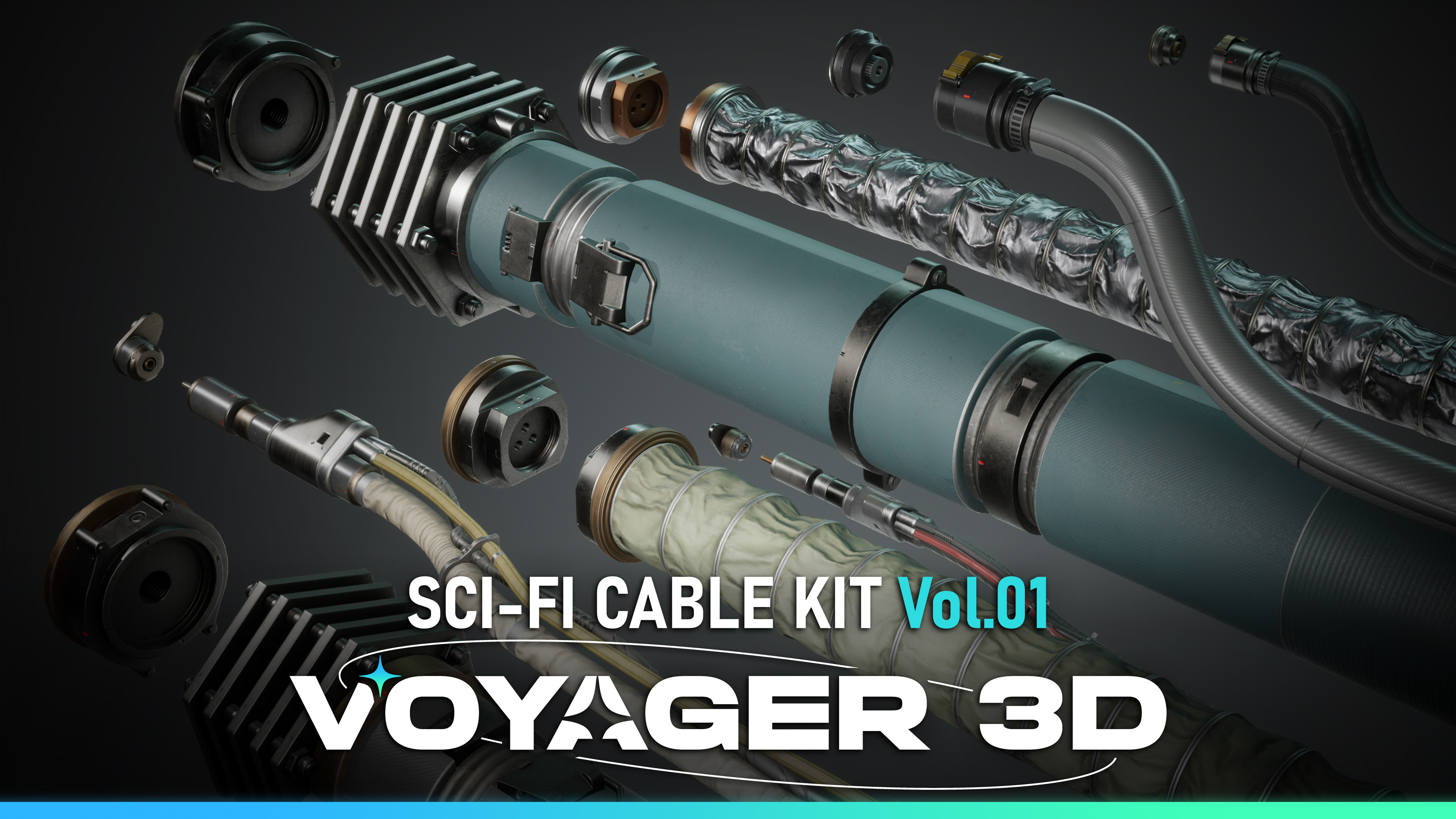 Sci-Fi Spline Cable Kit Vol.01 | Fab