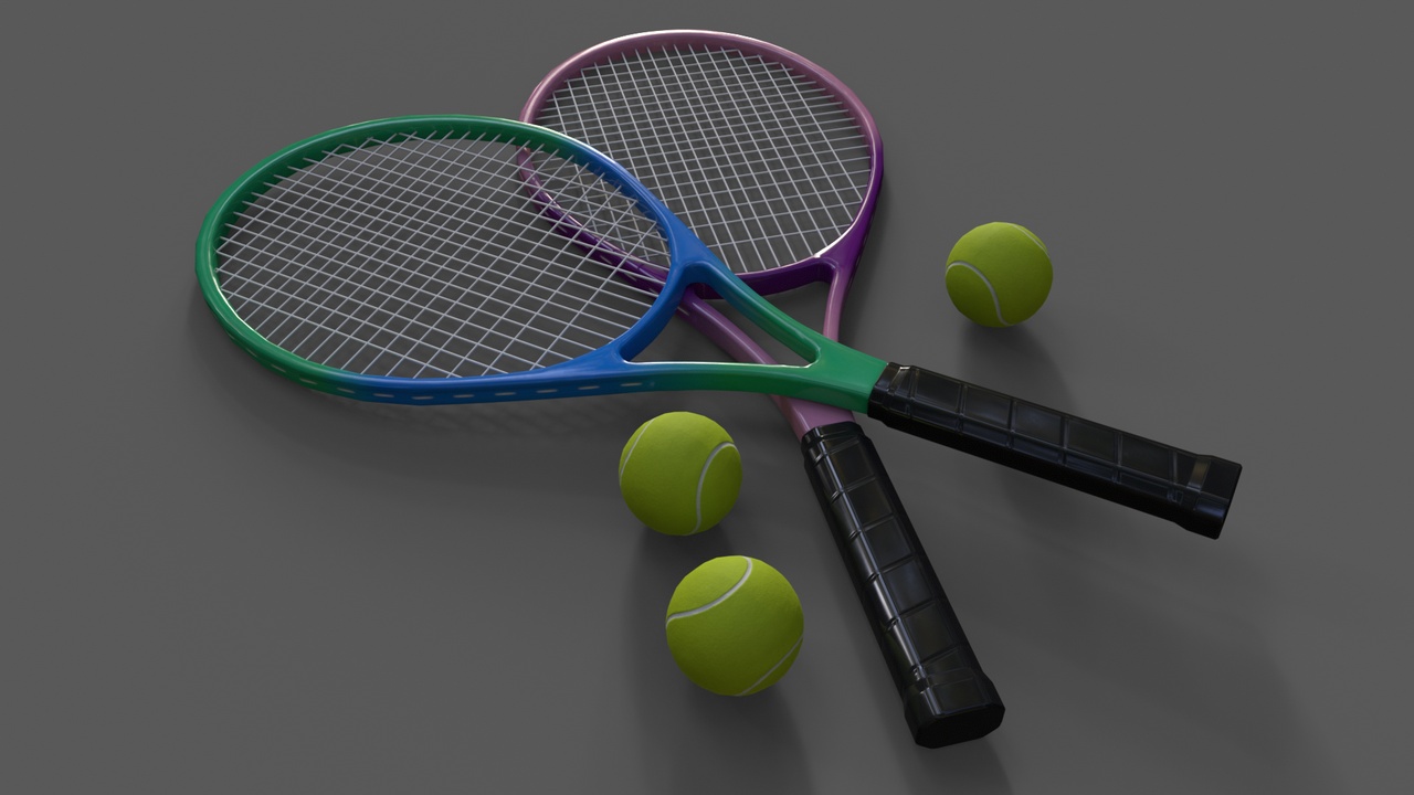 Media 1 for listing Tennis Racket Bat and Ball PBR