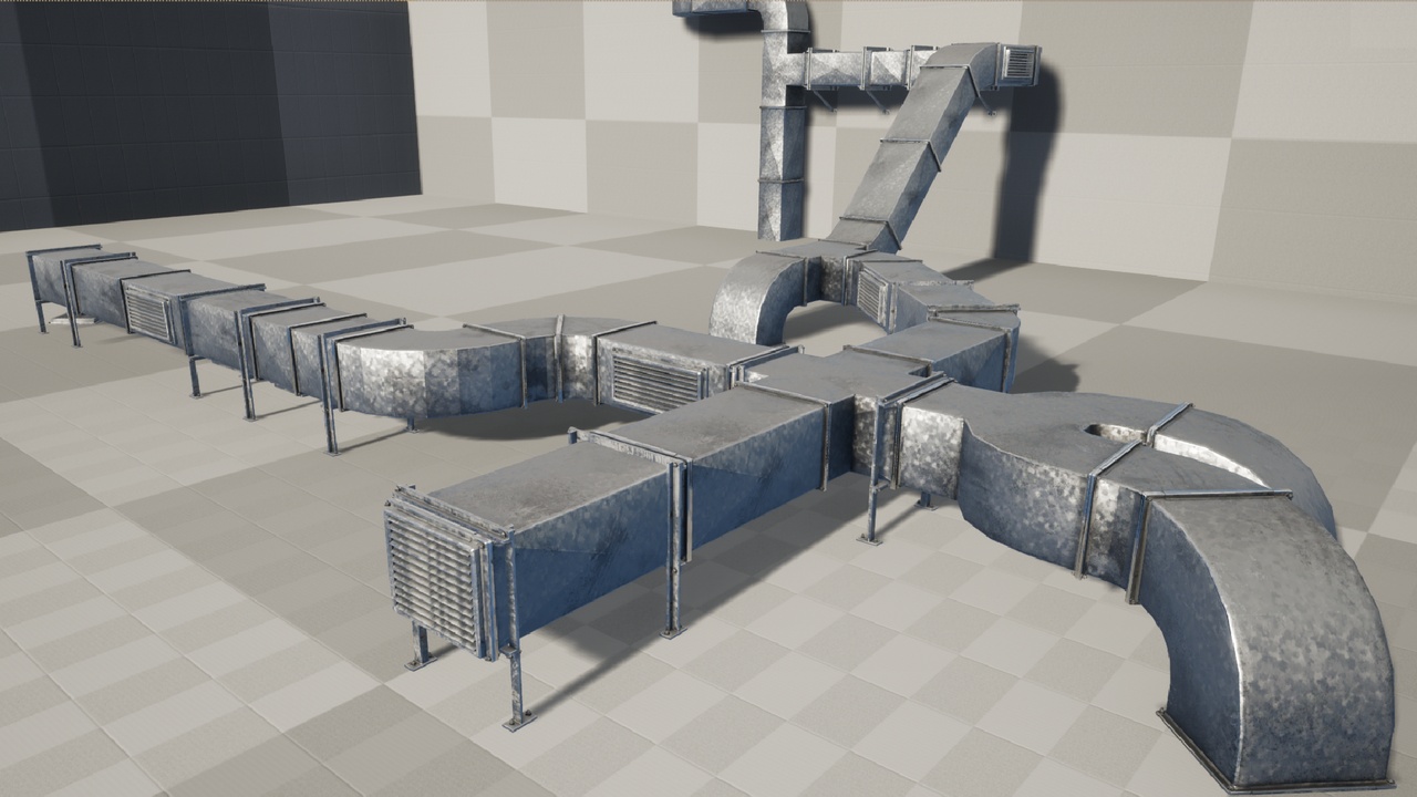 File multimediali per l'articolo Industrial air ducts model 1: 1