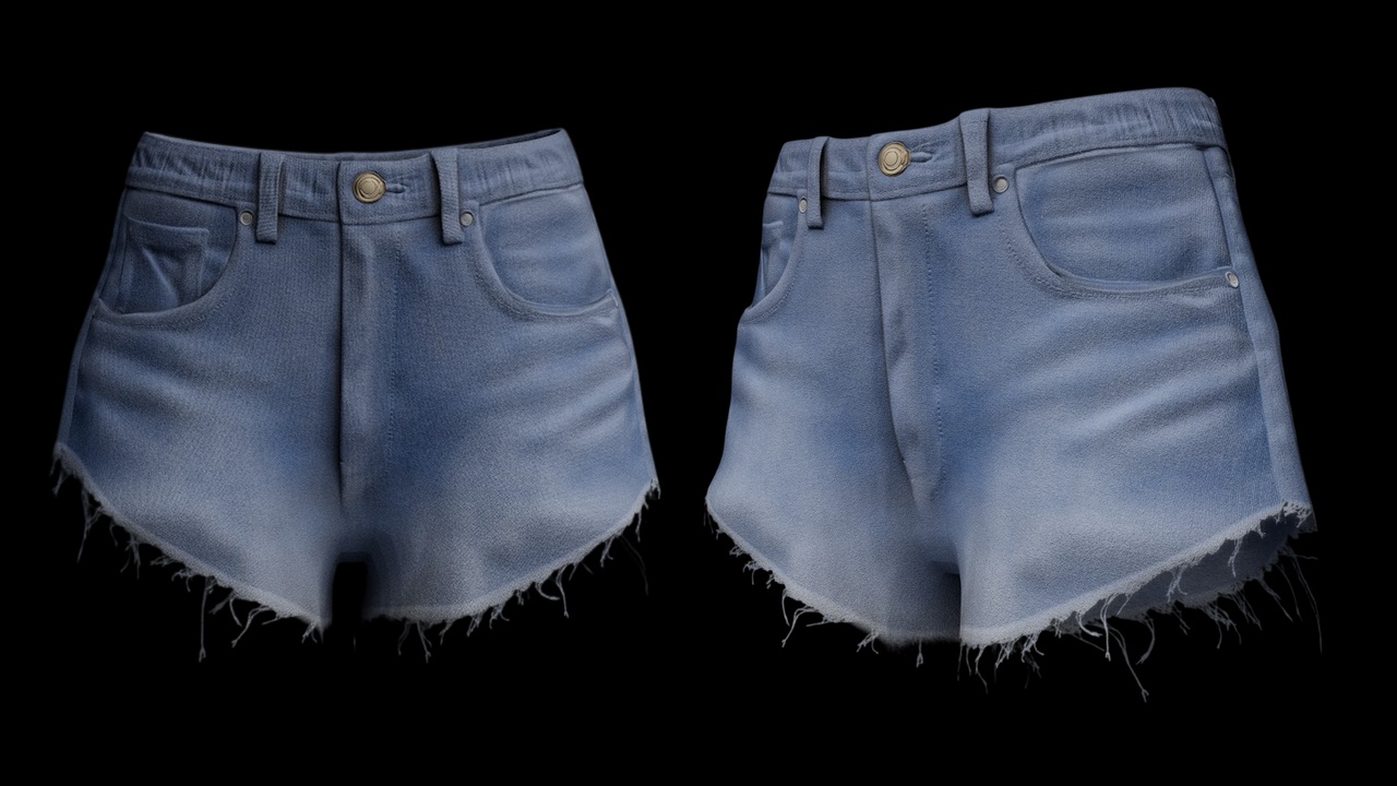 出品Cutoff Ripped Jeans Shorts - Metahuman Compatibleのメディア1