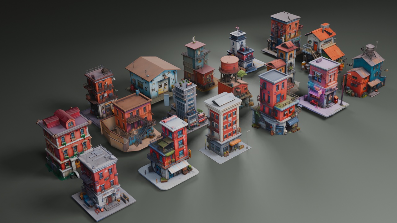 Media 1 for listing Stylized Industrial Architecture Set 1🏭