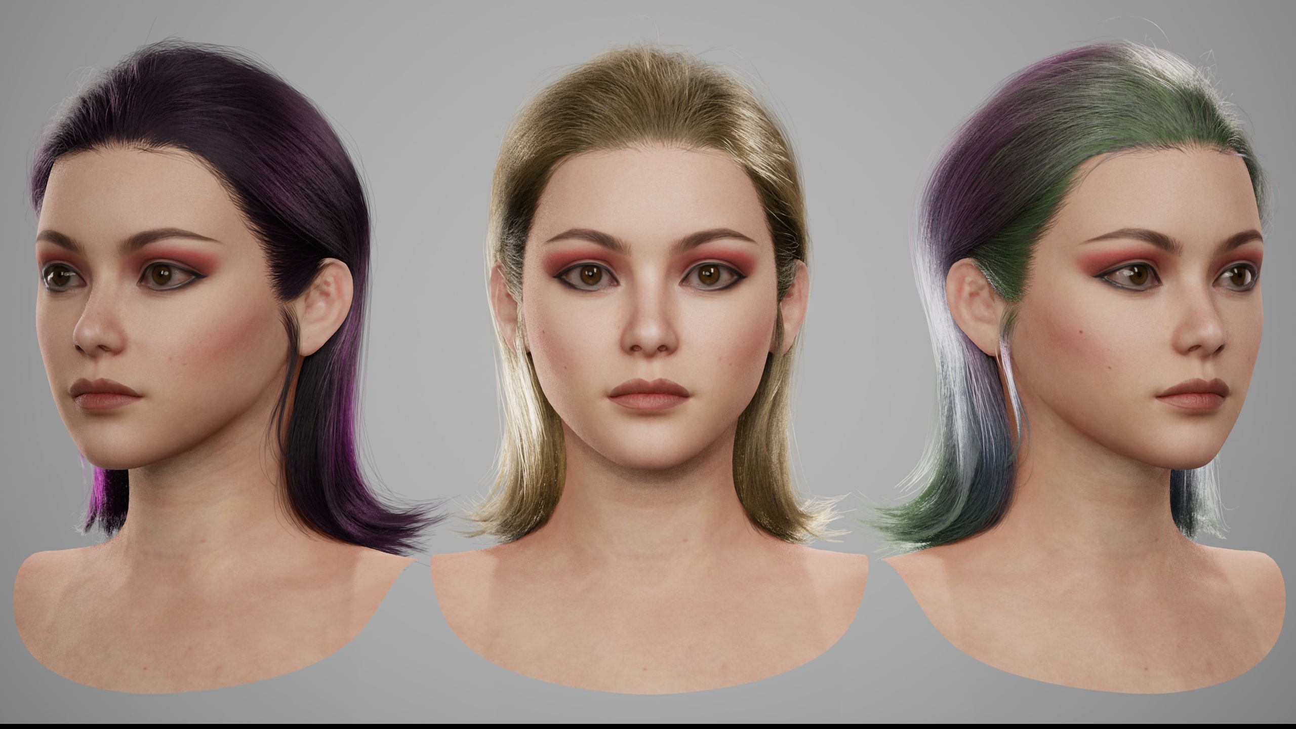 Media 1 for listing Retro Flip Hair For MetaHuman