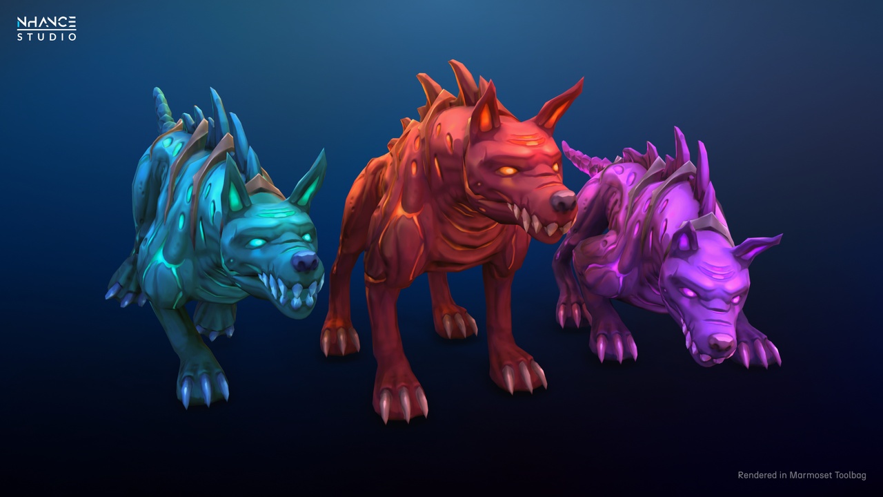 Media 1 for listing Stylized Fantasy Hell Hound