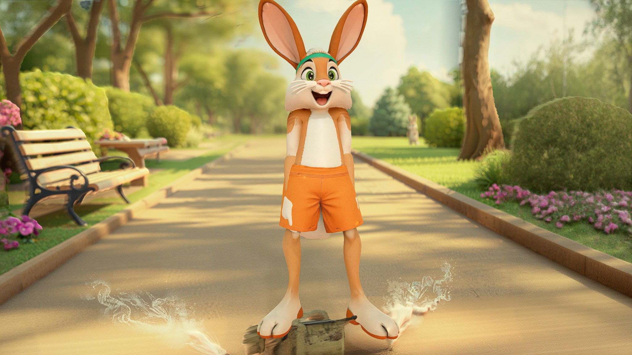Energetic Rabbid Energetic Anthropomorphic Rabbit One 3D Character | Fab