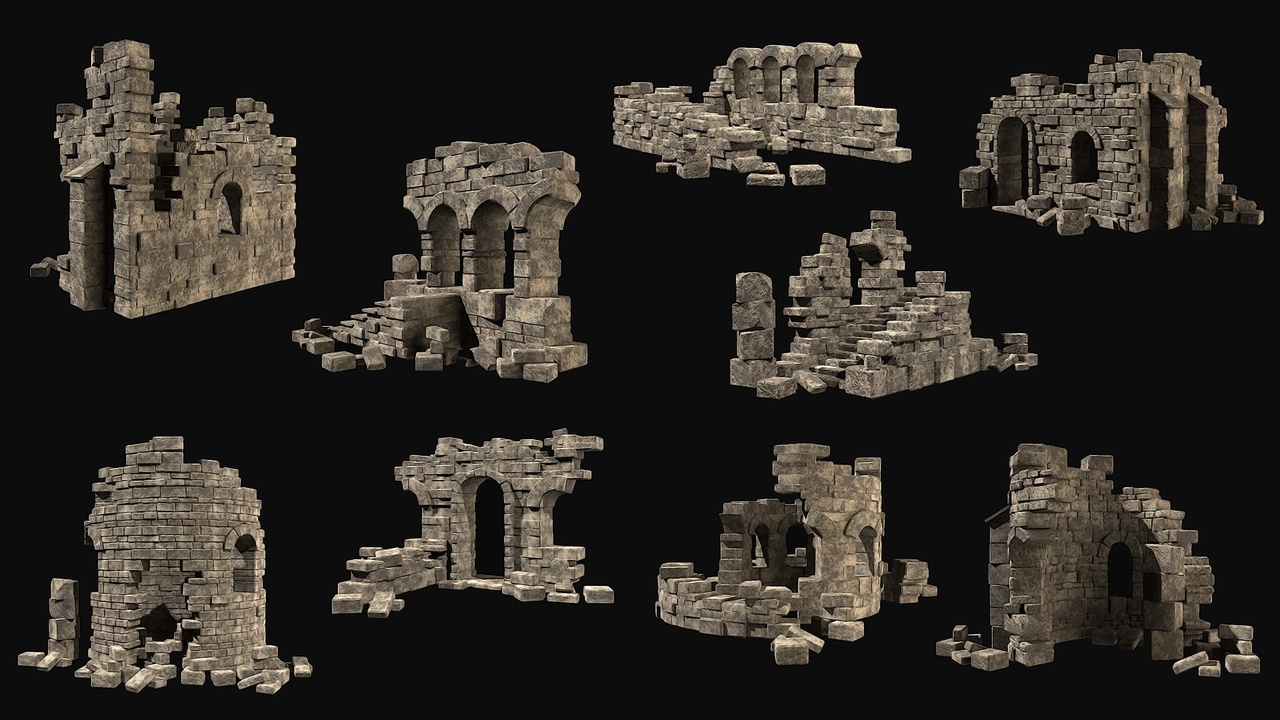 Media 1 for listing Generic Medieval Castle Ruins