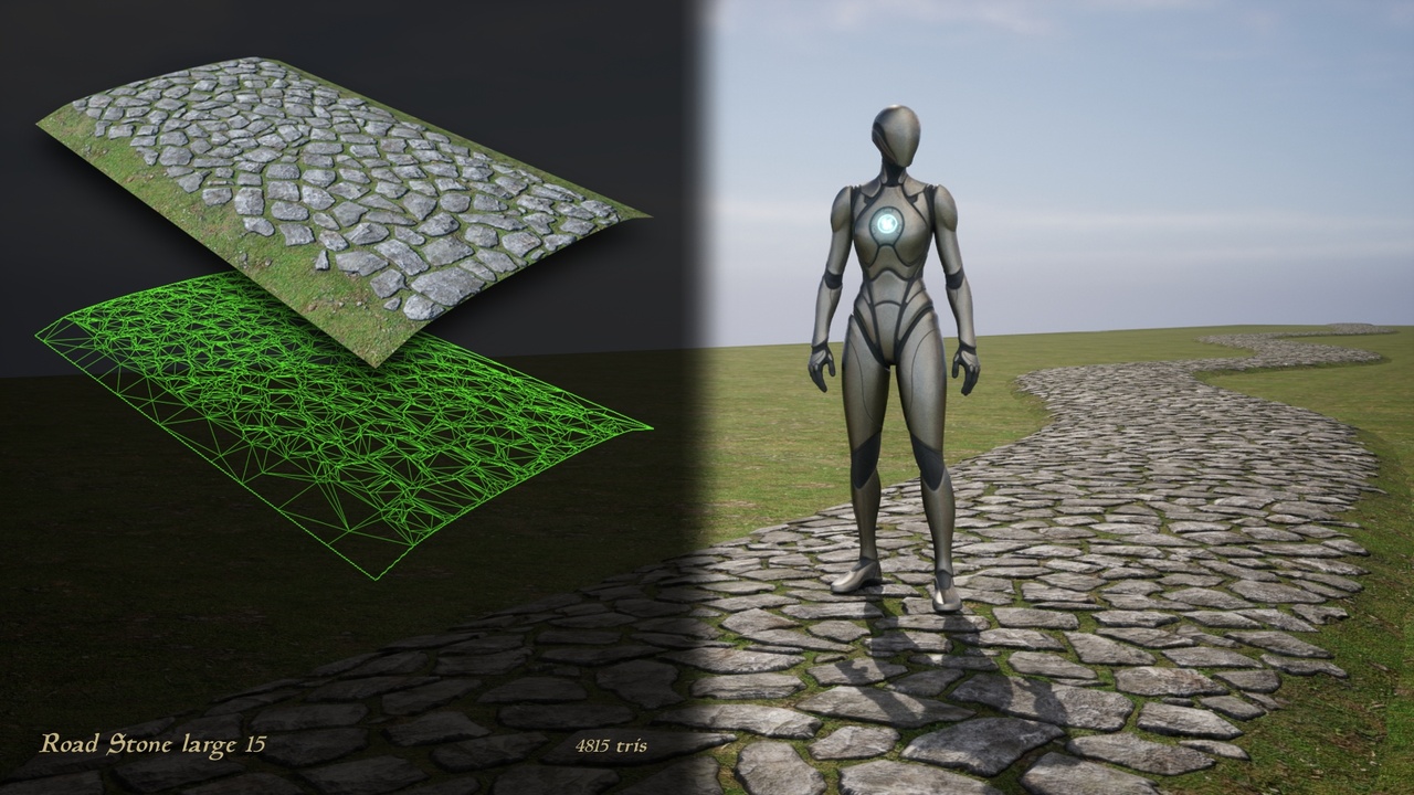 Medios 1 para el artículo Country roads set 1 - dynamic roads assets pack