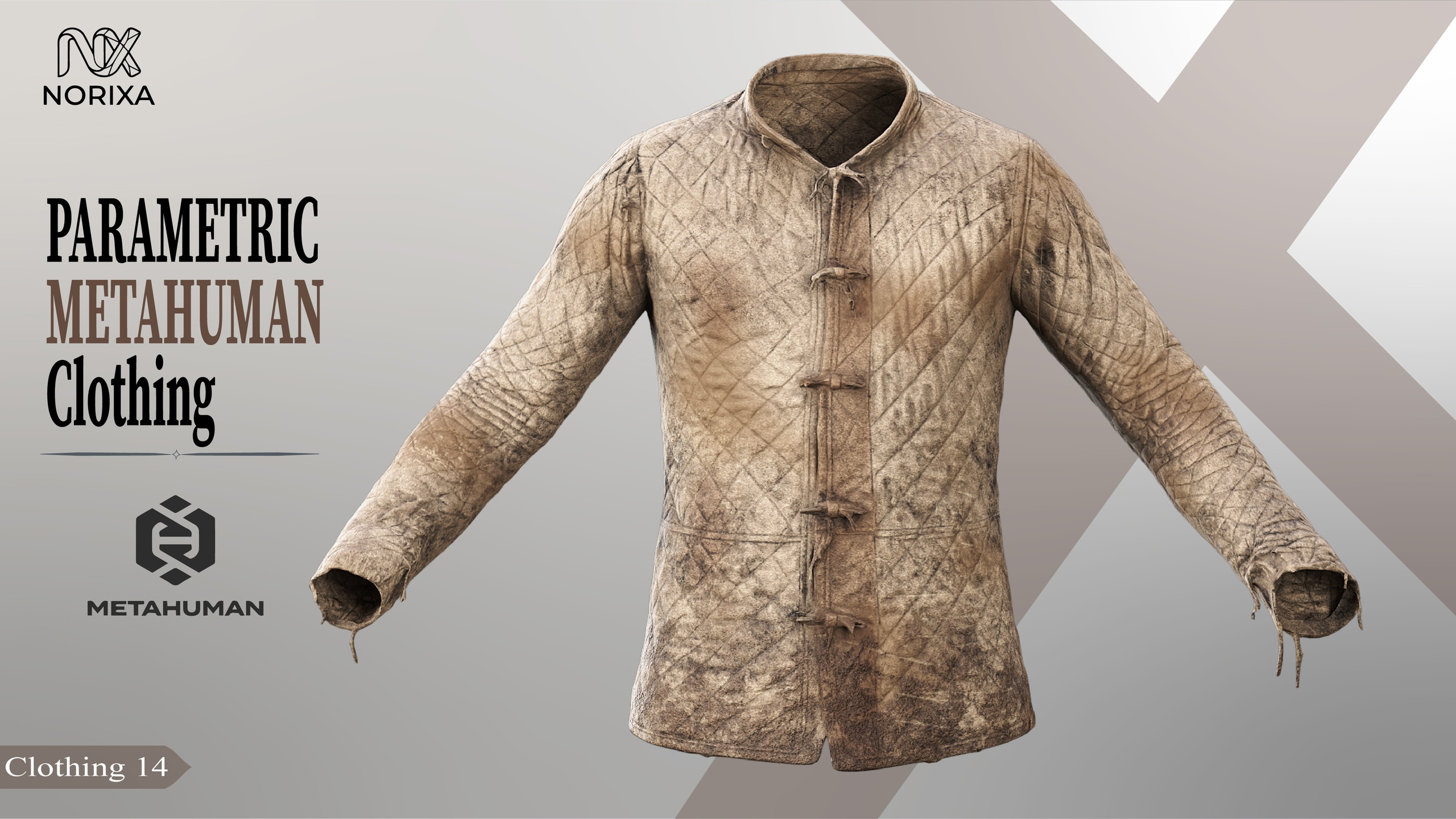 Media 1 for listing Medieval Metahuman Quilted Jacket | 14