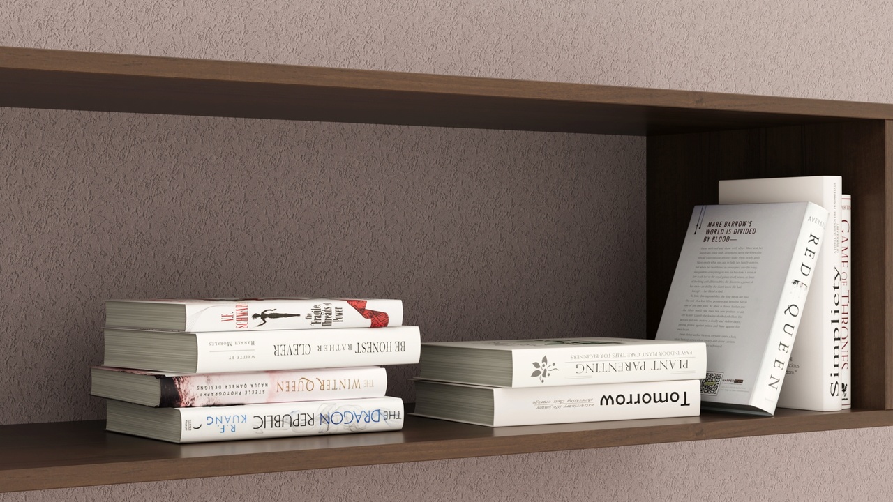 Media 1 for listing 3D model of white hardcover books | Book Collection