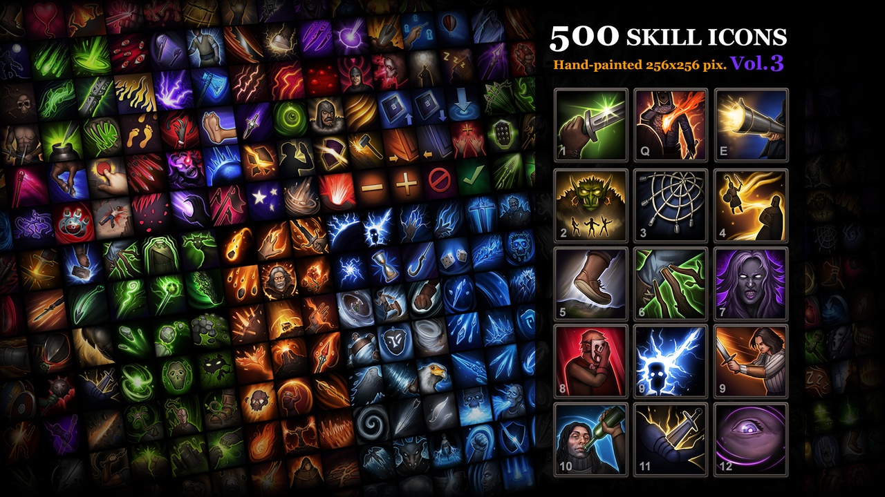 Media 1 for listing 500 Skill Icons Vol.3