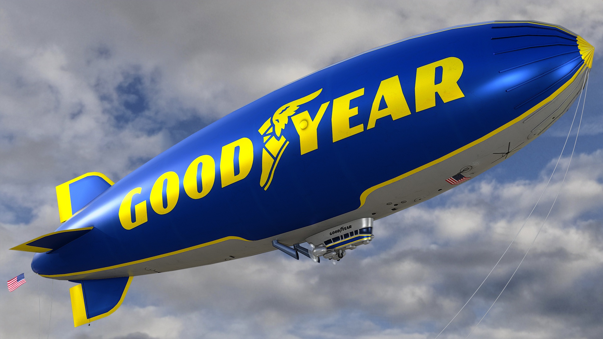 Media 1 for listing Animated Airship Blimp 2 - Lowpoly PBR