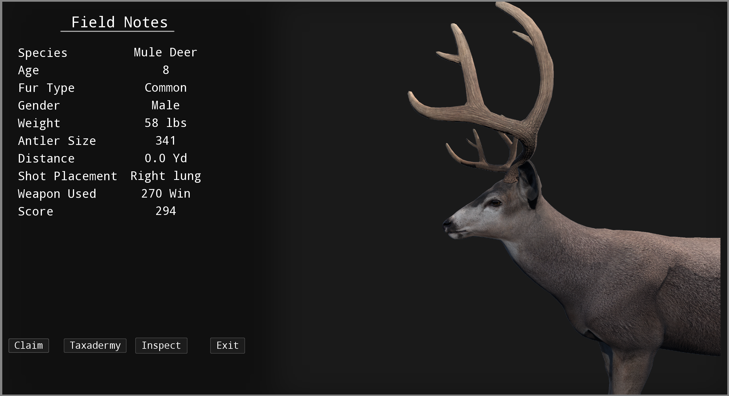Animal Claim Screen – Modular UI for Hunting Games | Fab