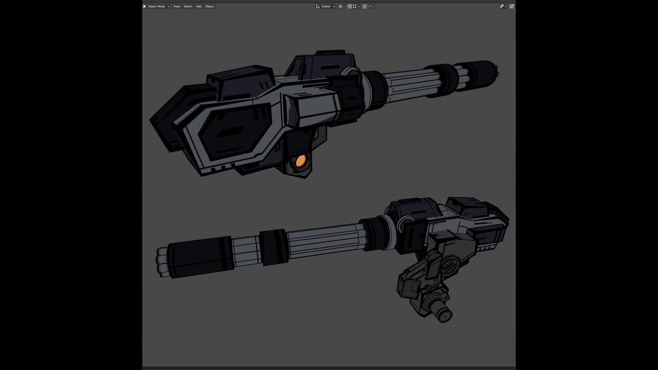 Media 1 for listing Anime-Style: SCI-FI Shoulder-WEAPONS (Pack)