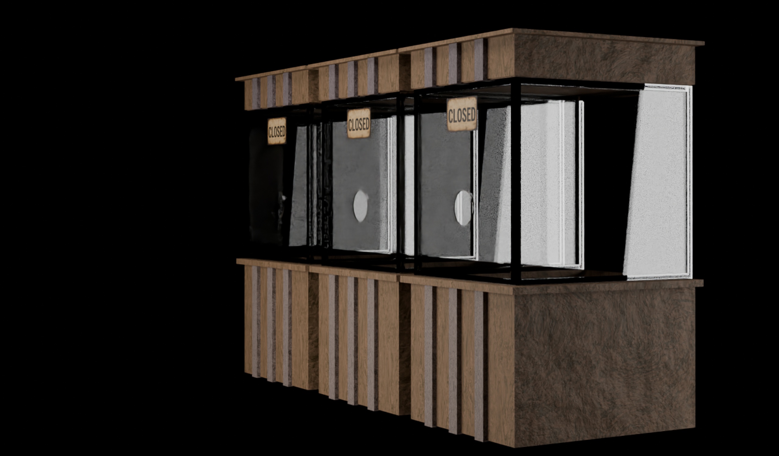 Media 1 for listing Abandoned Ticket Booth - Assembled Blender Model