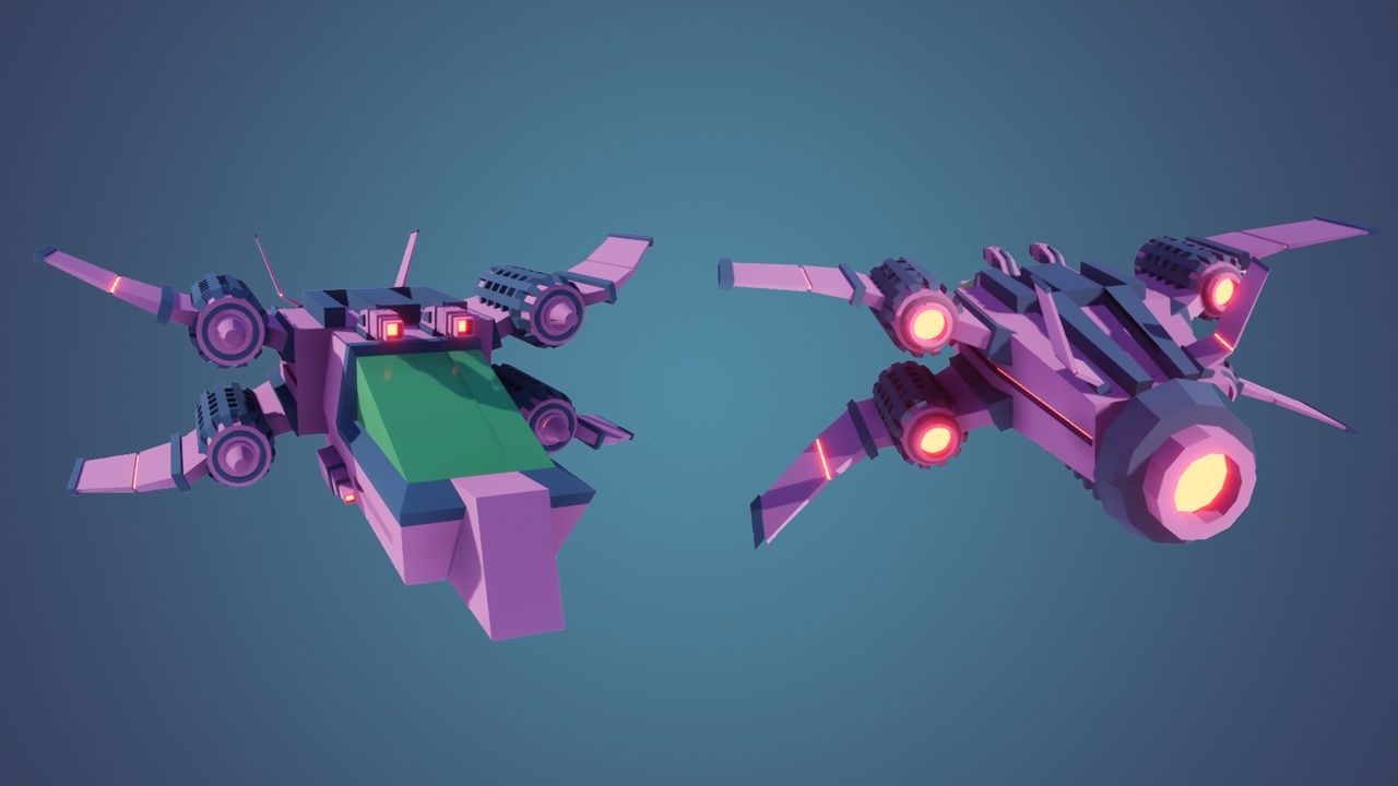 Media 1 for listing LOW POLY MODULAR SPACESHIPS