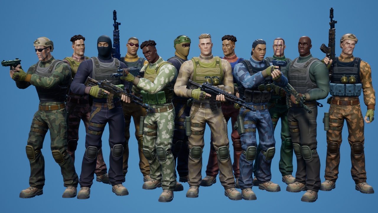 Styled Characters Pack: Military Male/Female