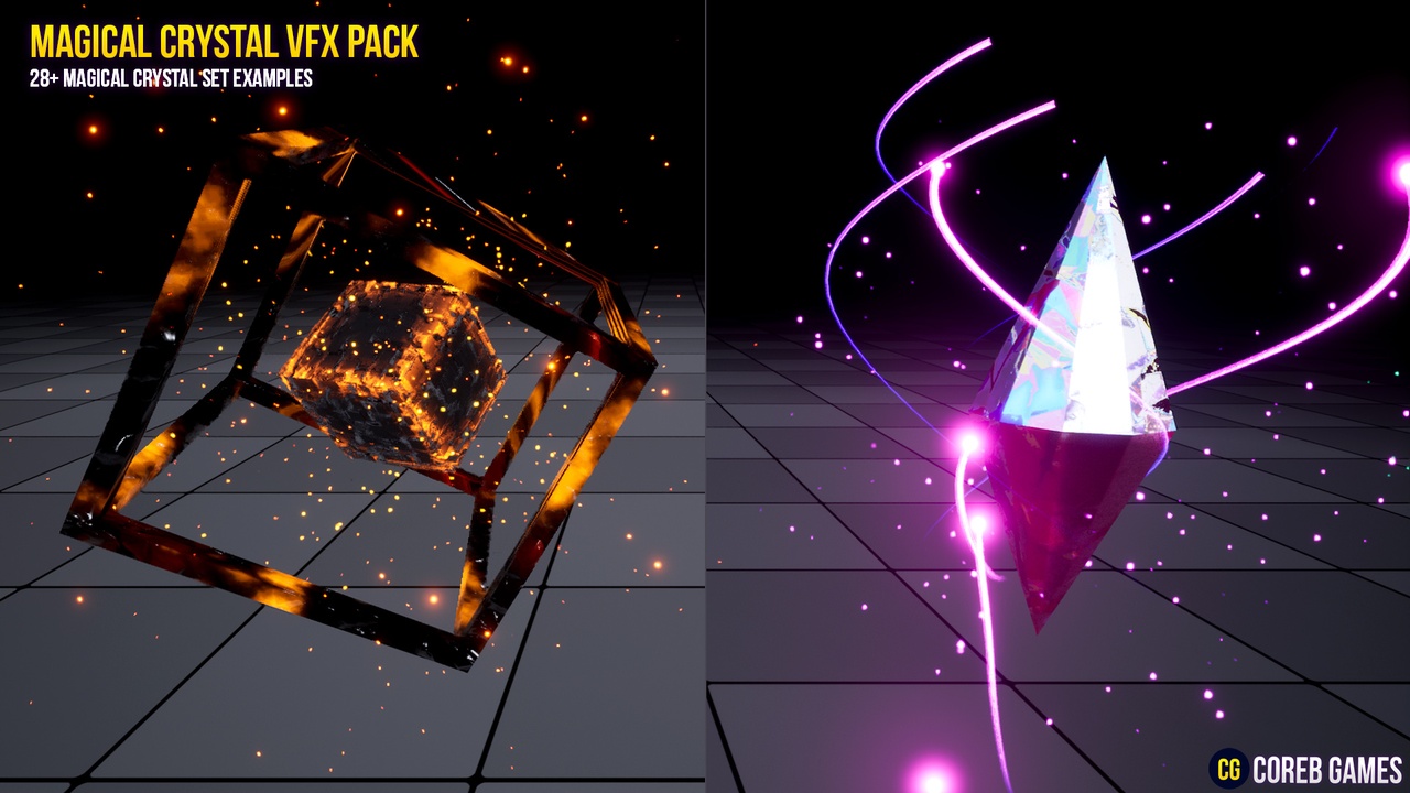 Voice Crystal VFX 1 2 3 セット Magical Crystal VFX Pack | Fab
