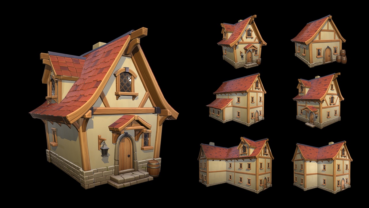 Media 1 for listing Stylized medieval houses