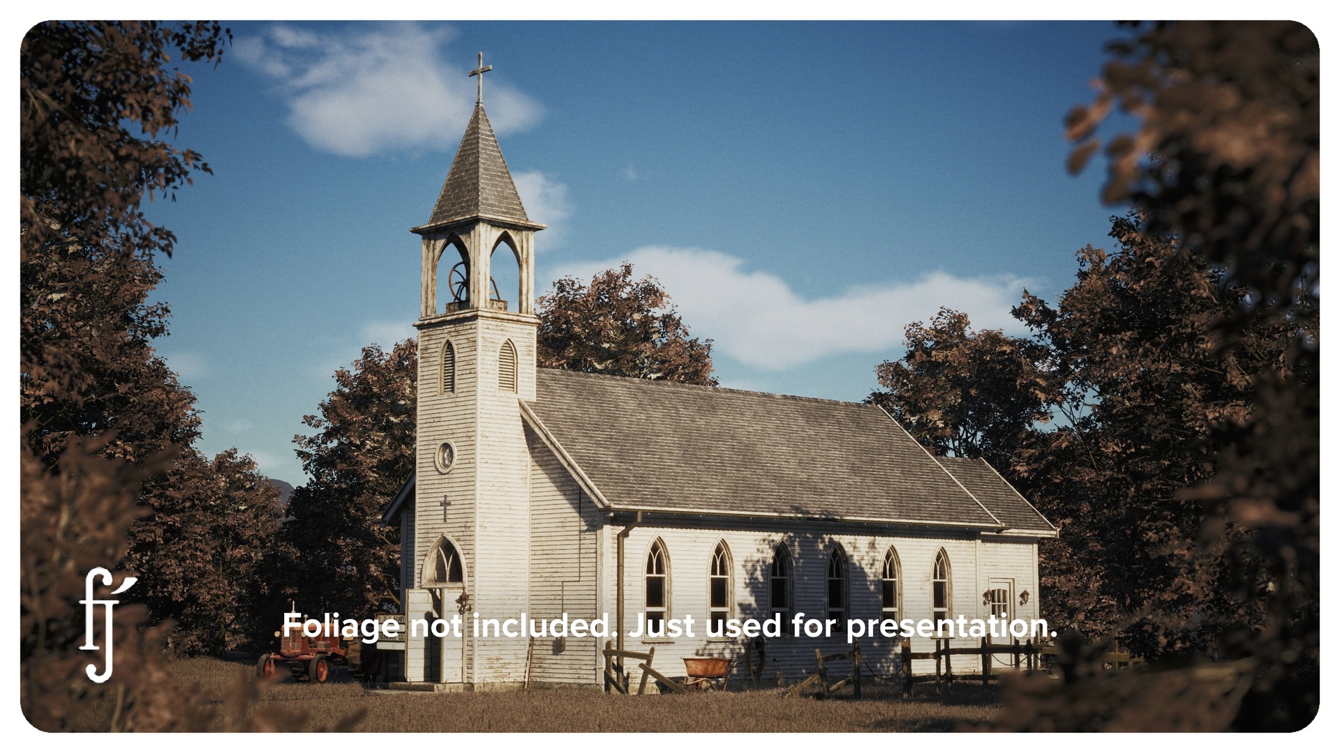 Medios 1 para el artículo Rural American Church - White Country Chapel [Interior + Exterior]