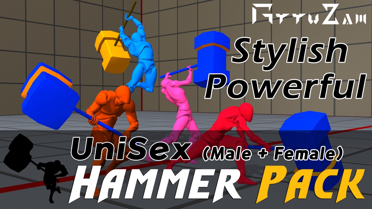 Media 1 for listing Stylish Hammer Pack(Unisex) Action RPG & TPS & Top Down Game