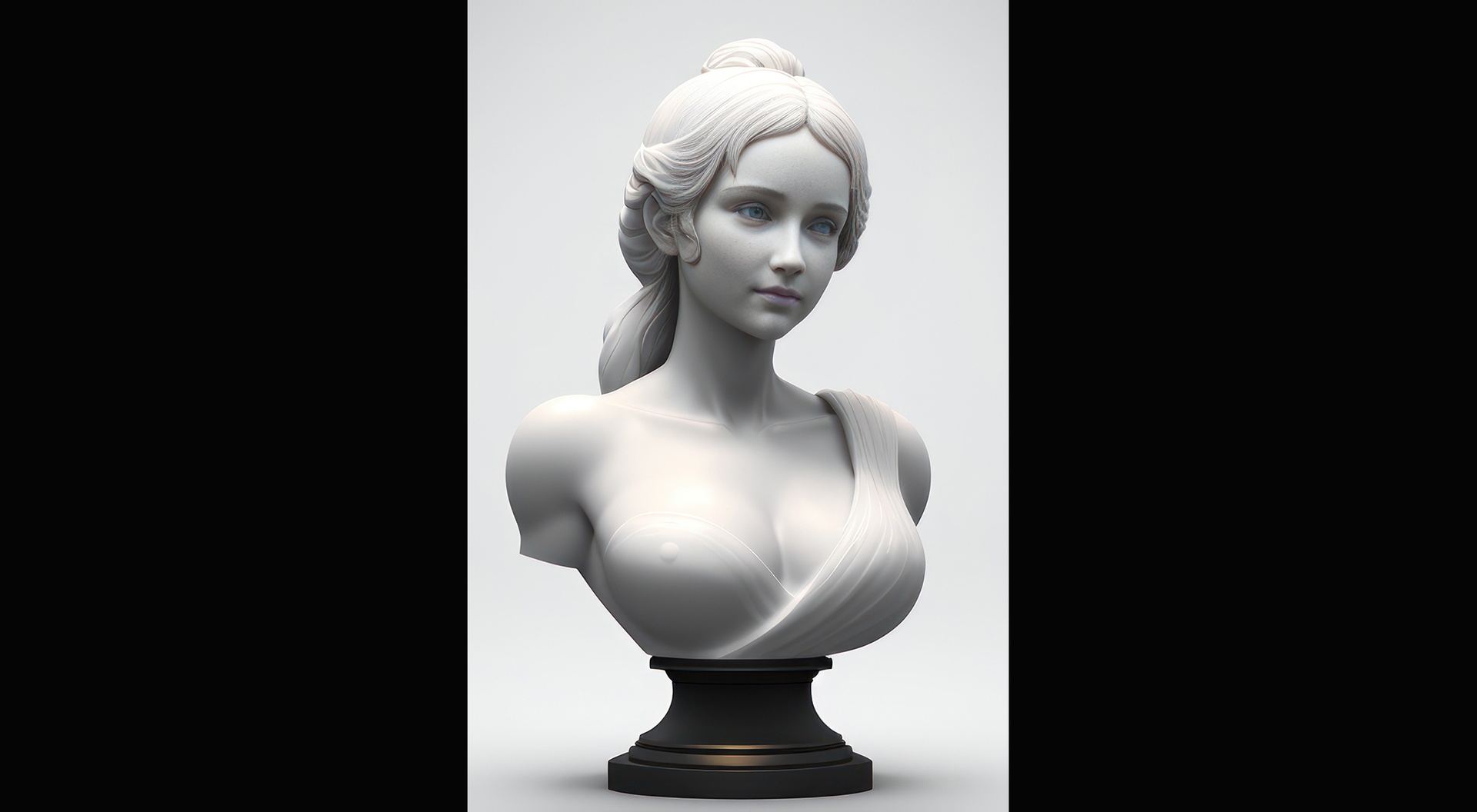Media 1 for listing 030 Digital sculpt Fantasy princess Bust Female character Portrait