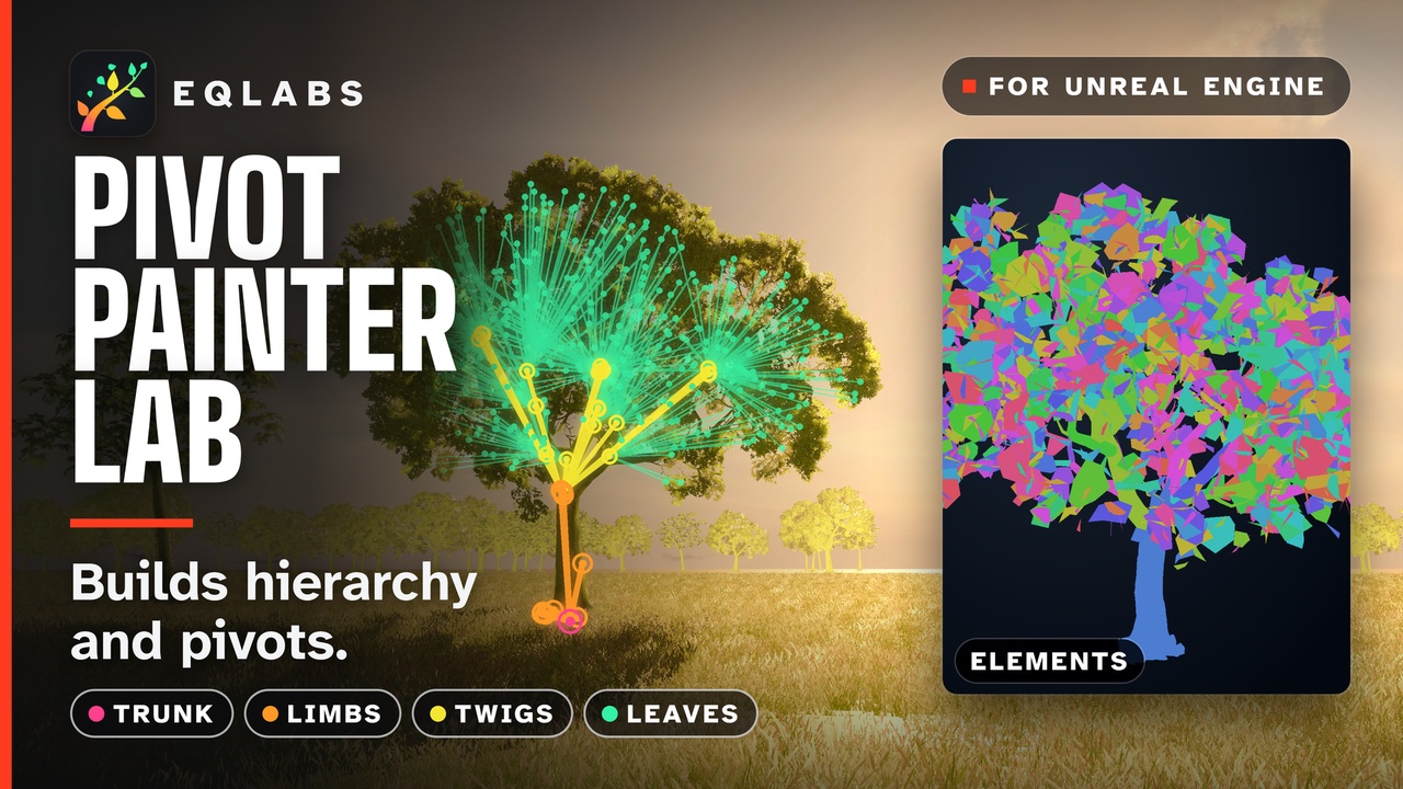 Media 1 for listing Pivot Painter Lab — One-Click Foliage Wind