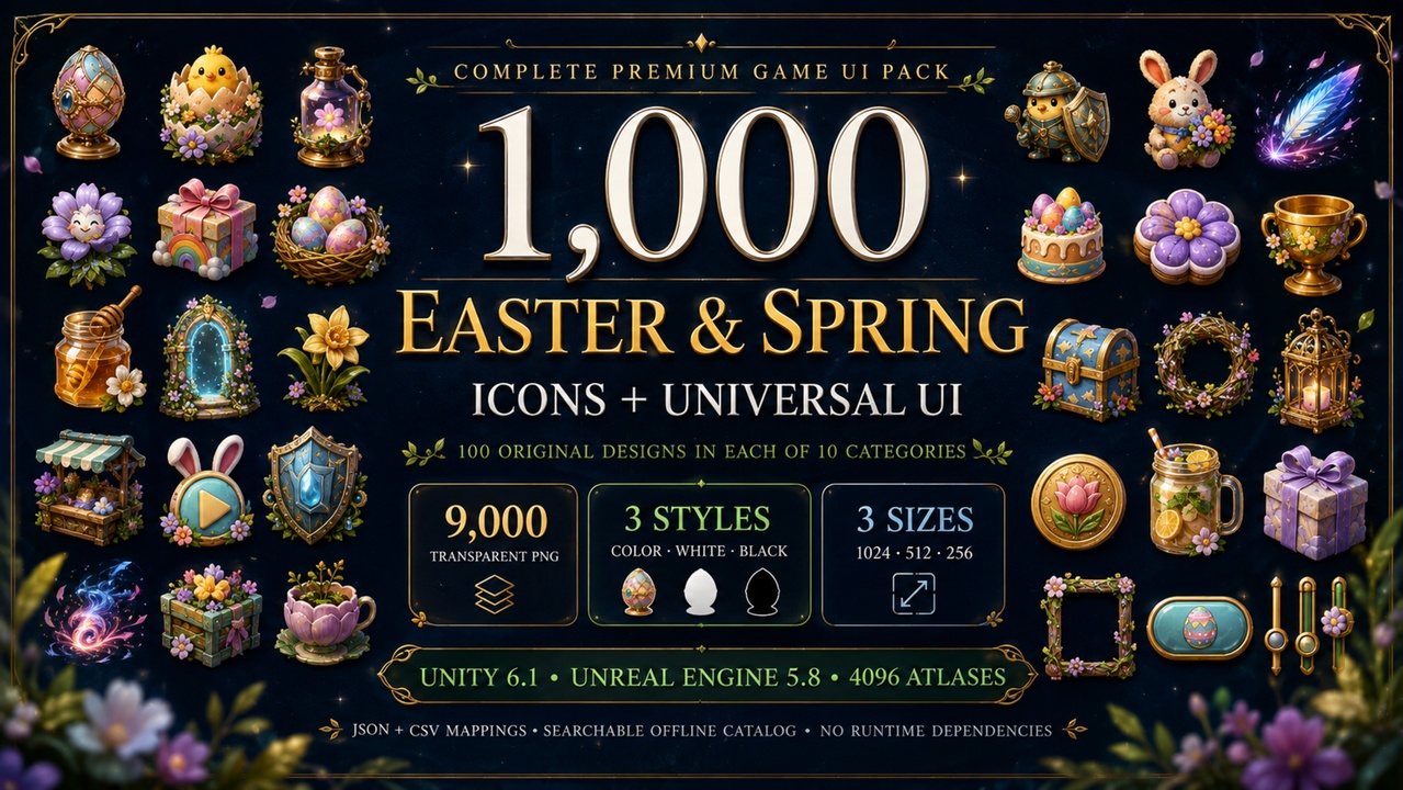 Media 1 for listing 1000 Easter & Spring UI Icons