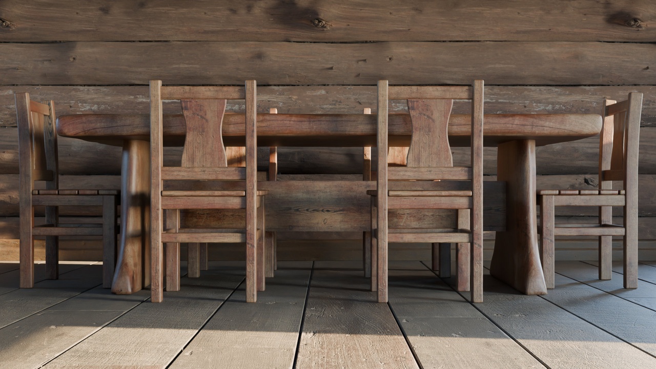 Media 1 for listing Rustic Dining Table Pack - Wooden Tables with Chairs