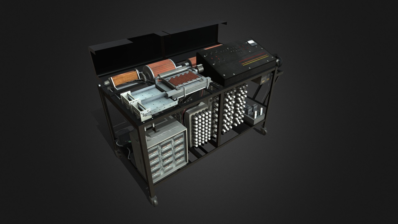 Soc Berry Computer Atanasoff-Berry Computer 3D Model, Low poly | Fab