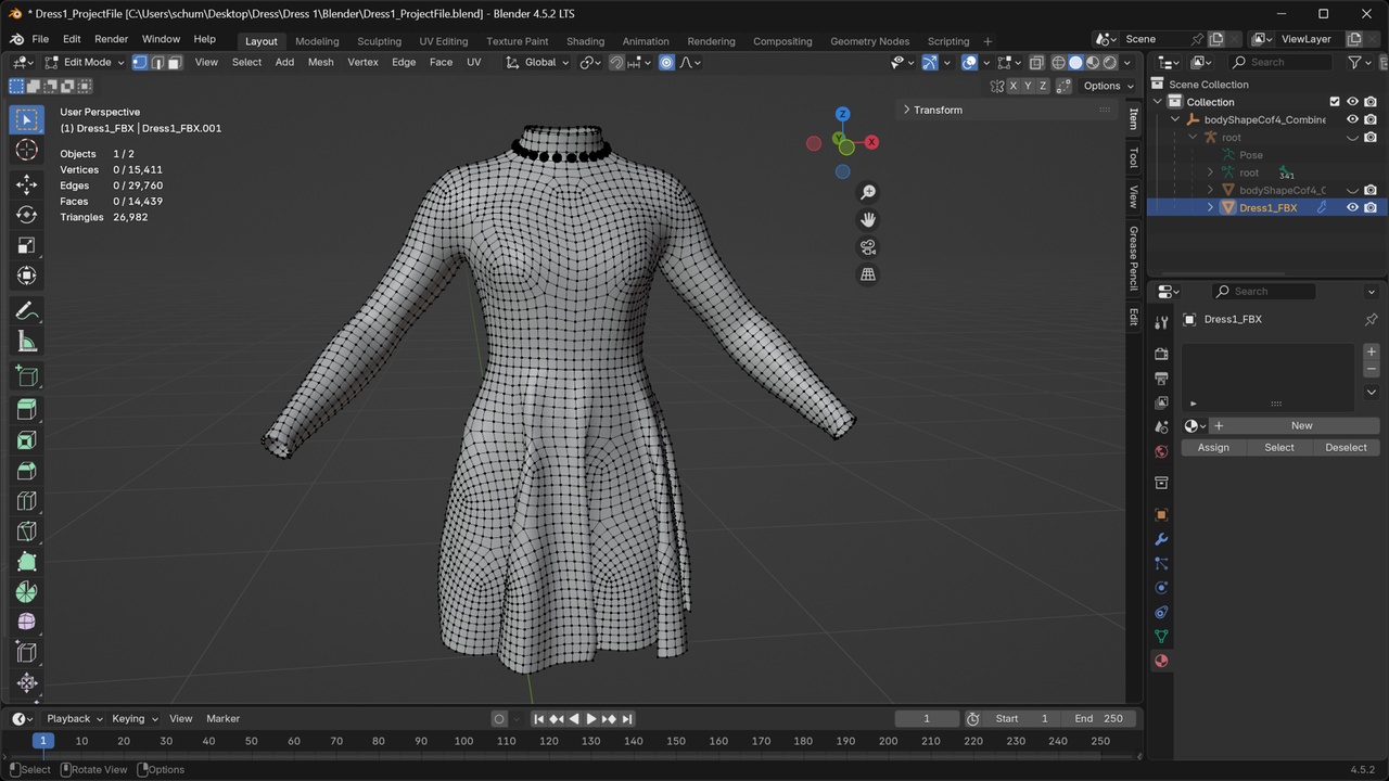 Media 1 for listing Metahuman Dress Outfit