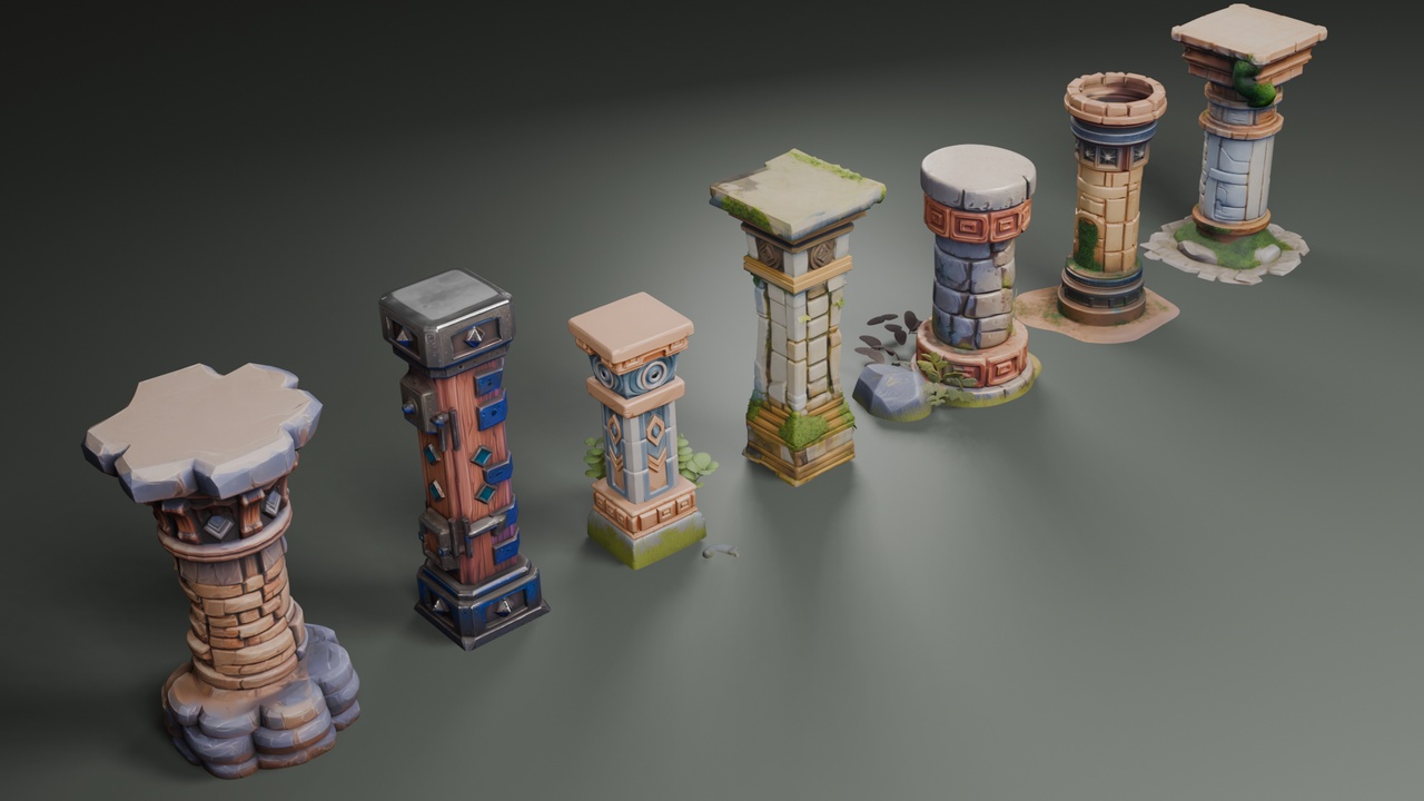 Media 1 for listing Stylized Pillars🏛️
