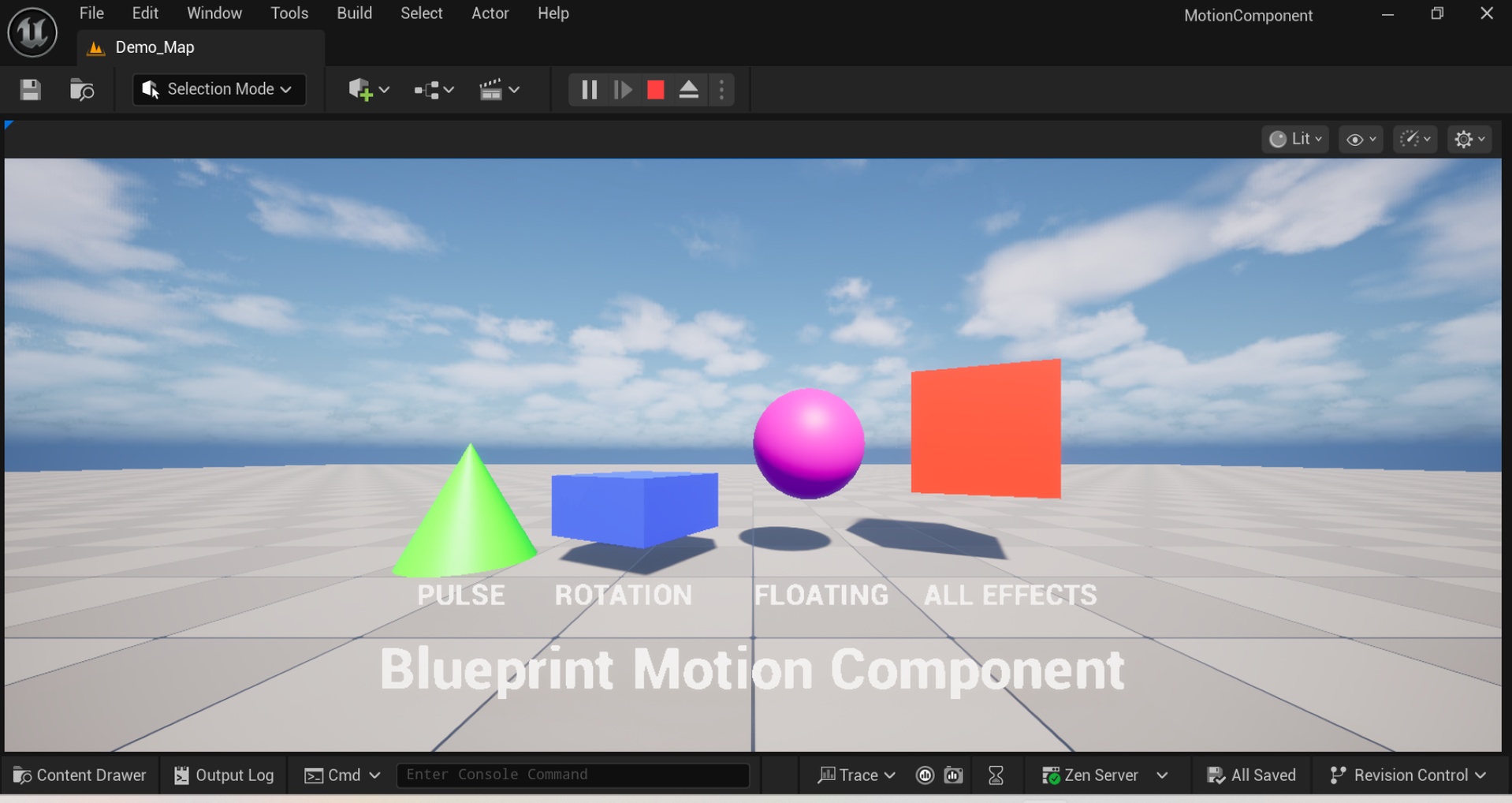 Media 1 for listing Blueprint Motion Component
