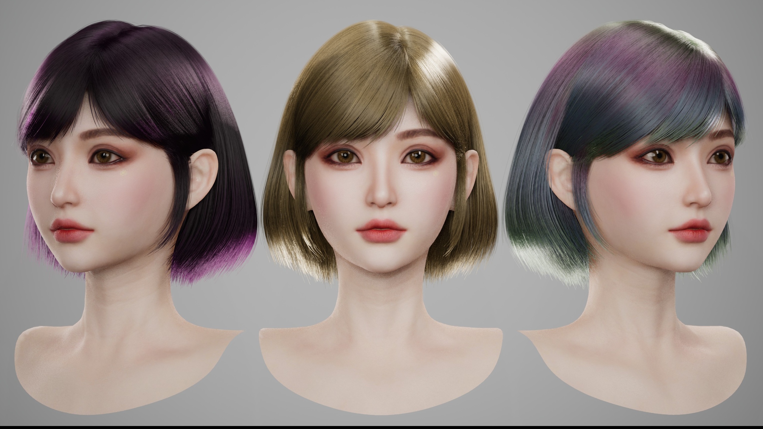 Media 1 for listing Soft Bob Hair For MetaHuman