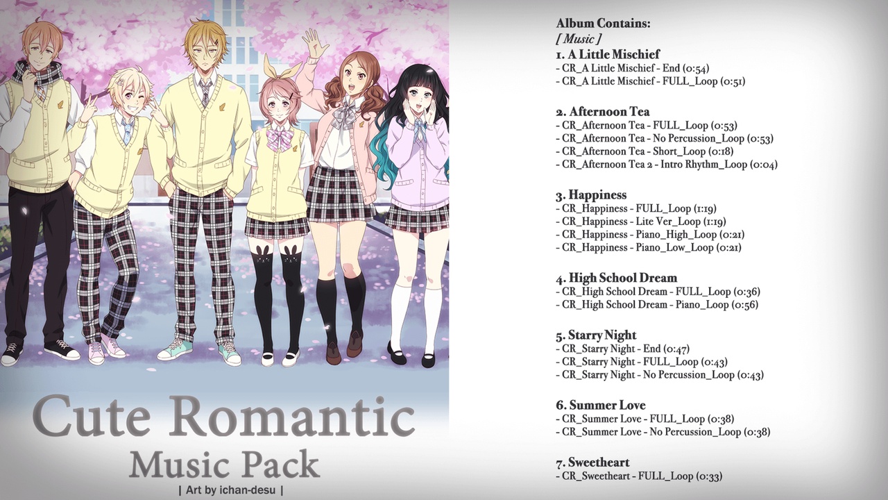 Media 1 for listing Cute Romantic Music Pack