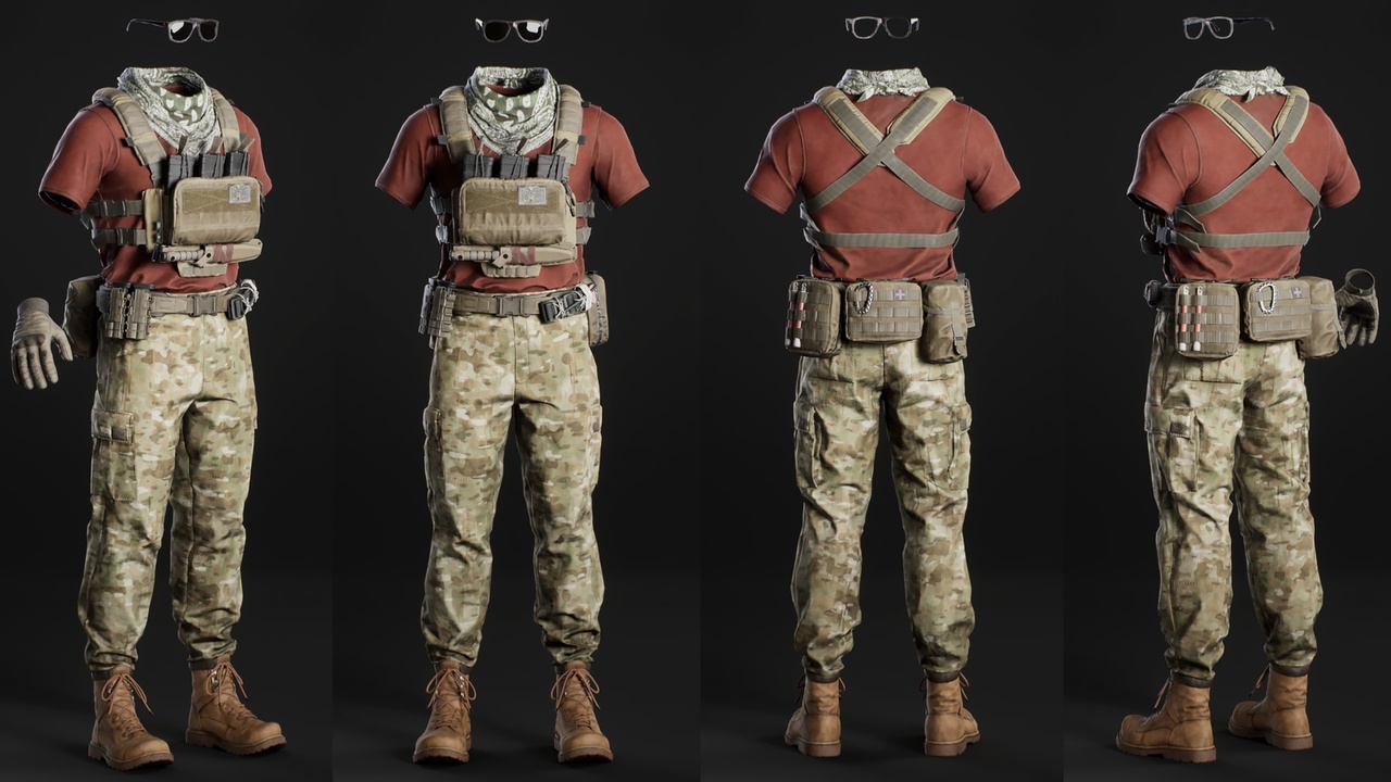Media 1 for listing Casual Military Outfit 13 - Metahuman