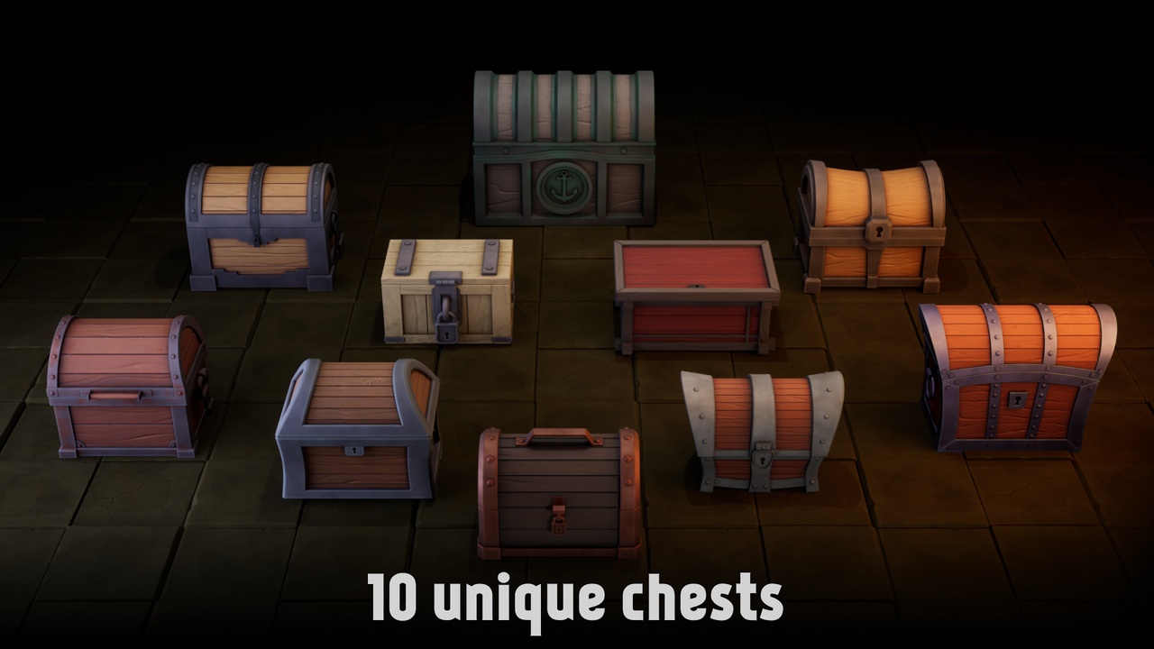 Stylized Chests 제품 등록을 위한 미디어 1개