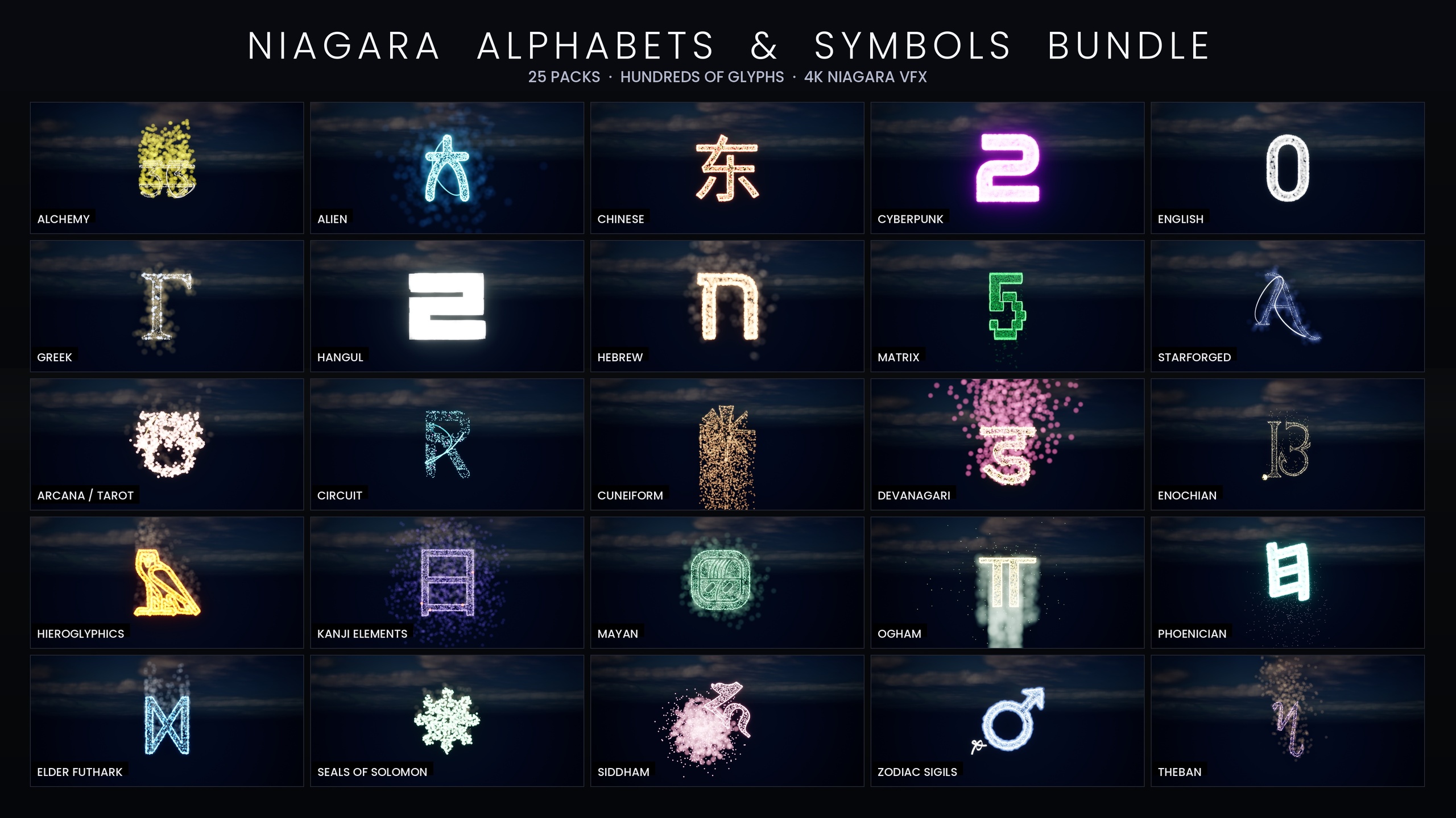 Media 1 for listing Niagara Alphabet & Symbols Bundle