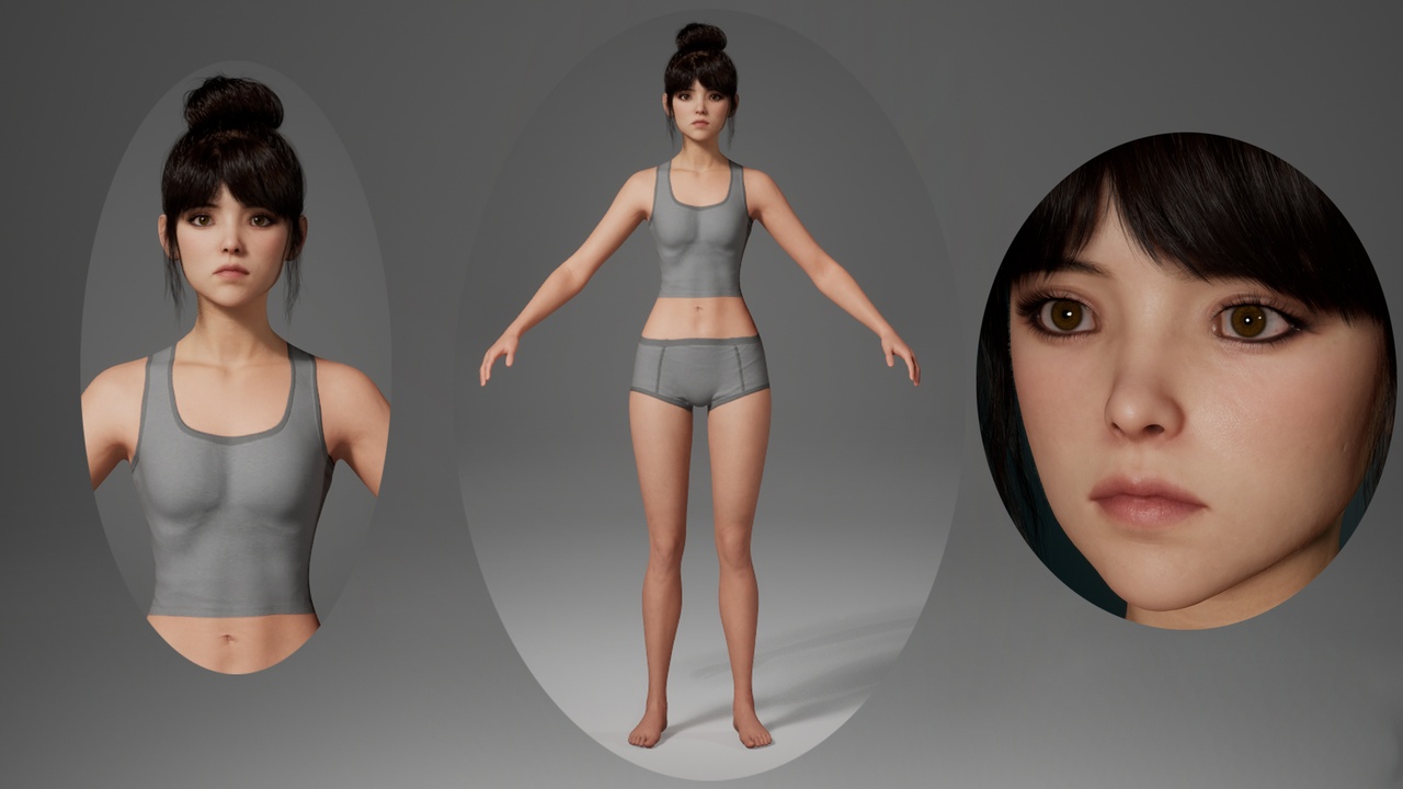 Media 1 for listing Editable MetaHuman female character - Susan.With hair, no clothing included.