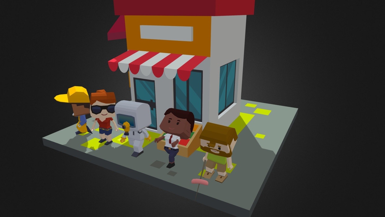 Media 1 for listing 20 Low-poly animated characters pack