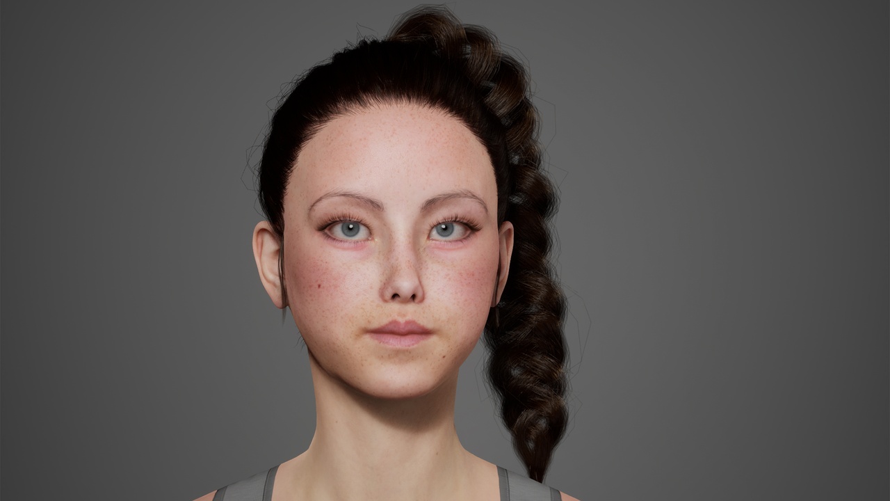 MetaHair 206- Groom hair for Metahumans - With lowpoly version in additional 제품 등록을 위한 미디어 1개