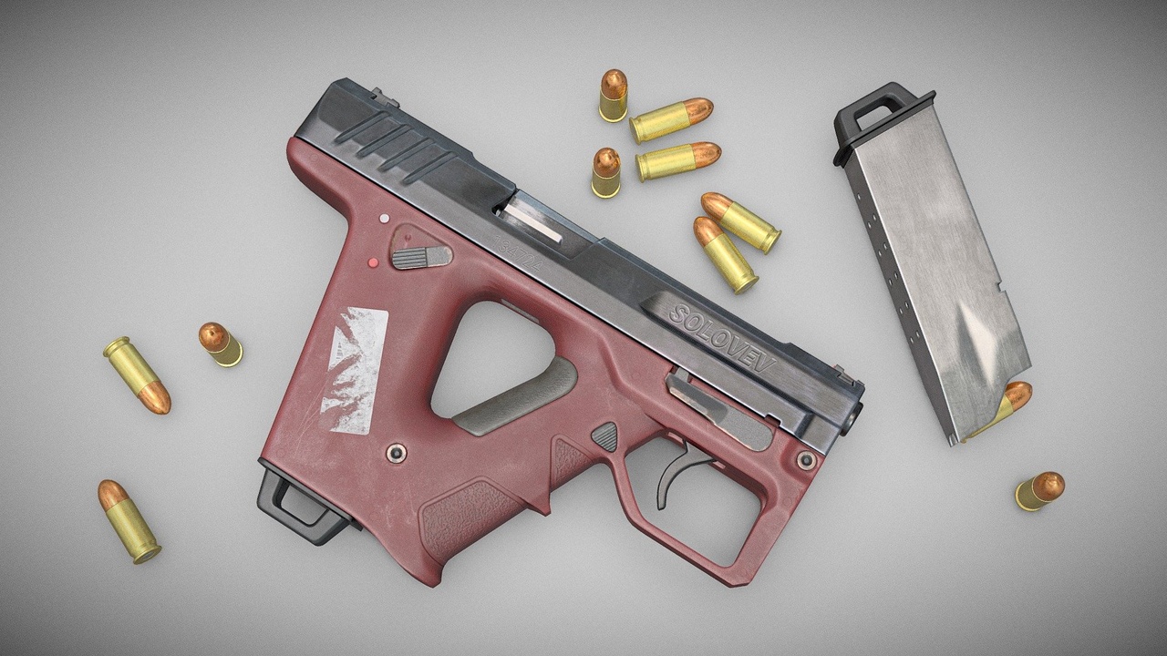 Media 1 for listing Solovev Pistol Low Poly