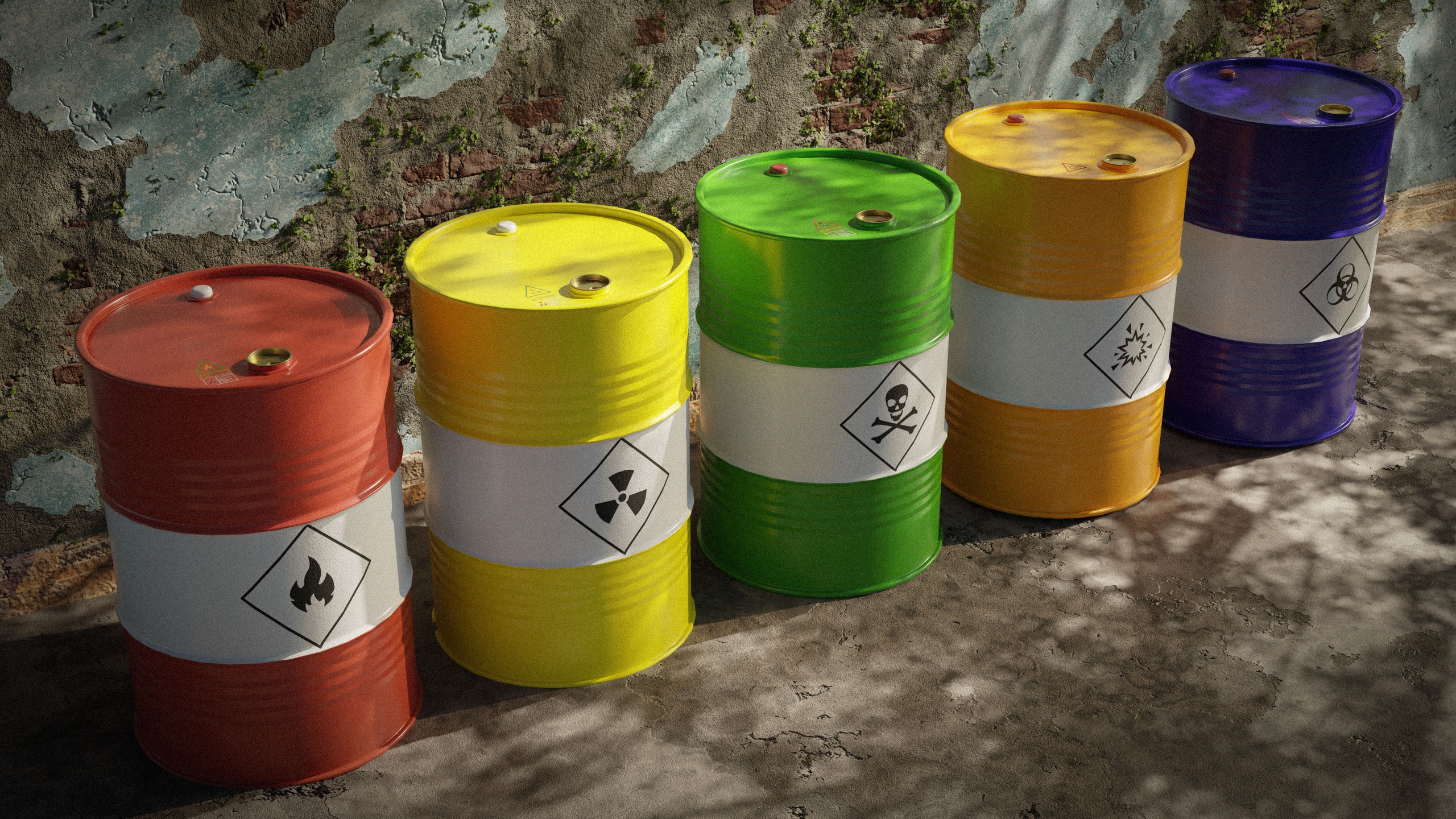 Media 1 for listing Industrial Metal Barrel Pack – Game-Ready PBR Props