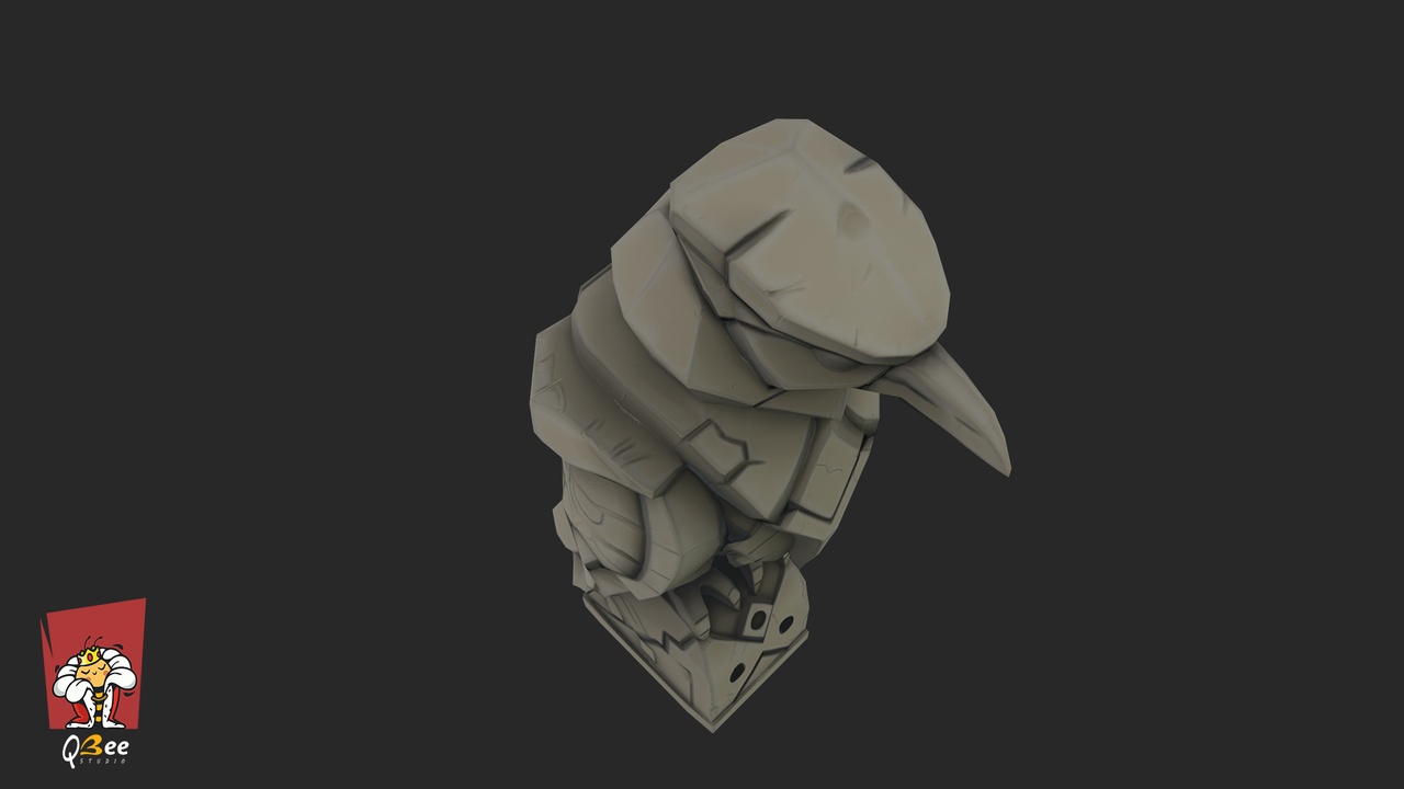 Media 1 for listing Stylized Stone Raven