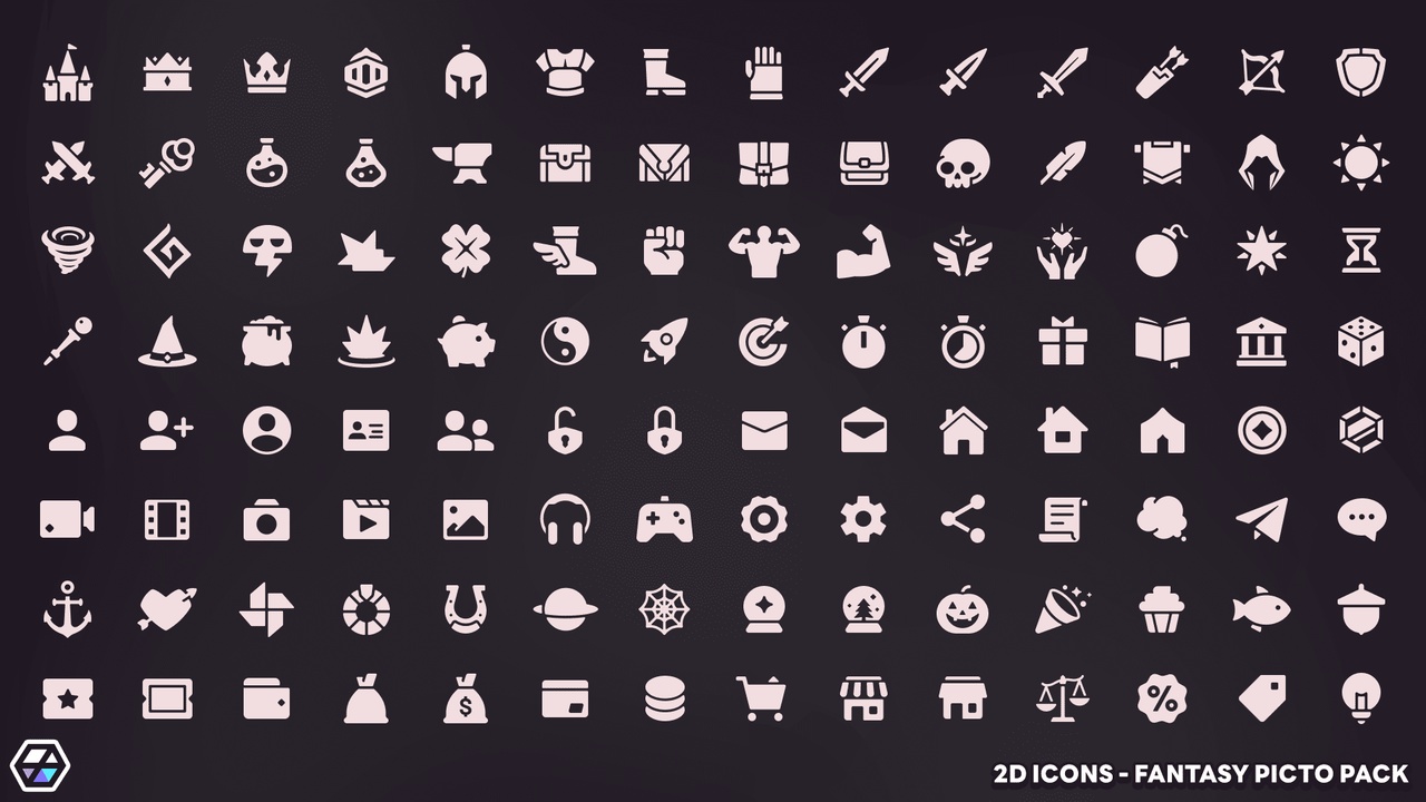 Media 1 for listing 2D Icons - Fantasy Picto Pack